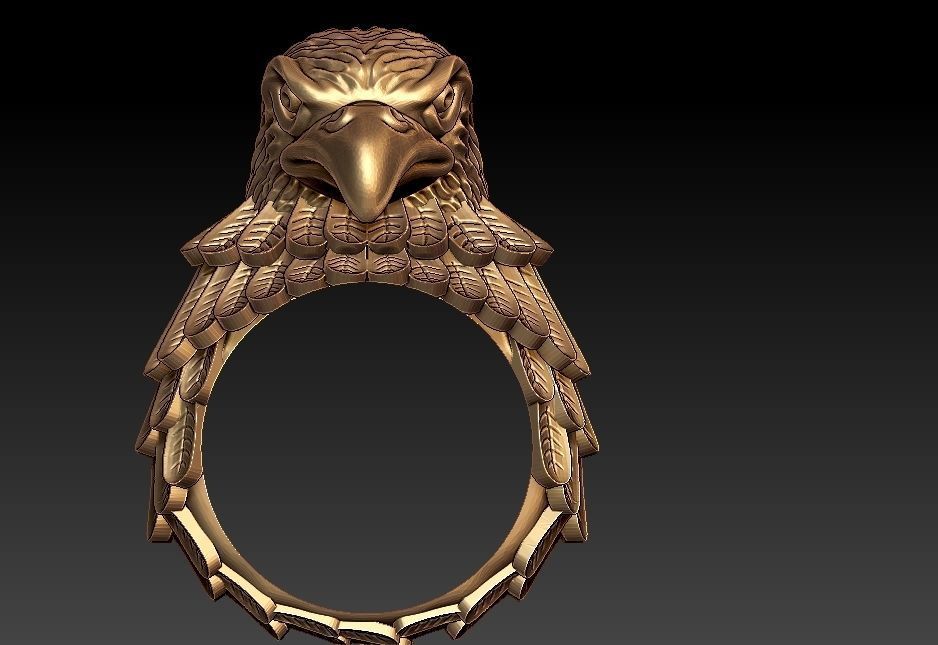 Eagle Ring 3D print model_3