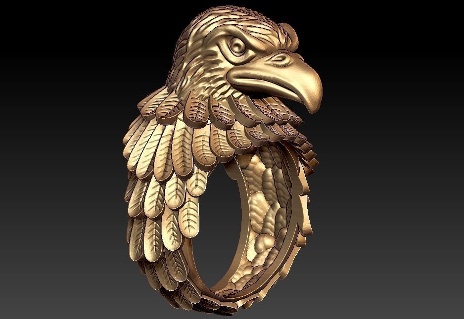 Eagle Ring 3D print model_2