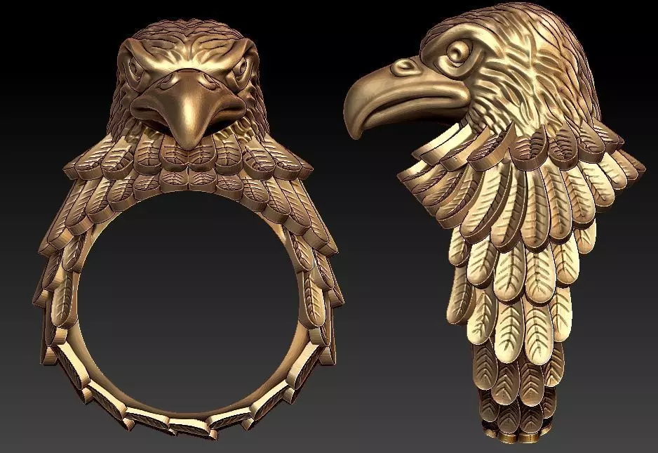 Eagle Ring 3D print model_0