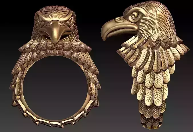 Eagle Ring 3D print model Eagle Ring 3D print model