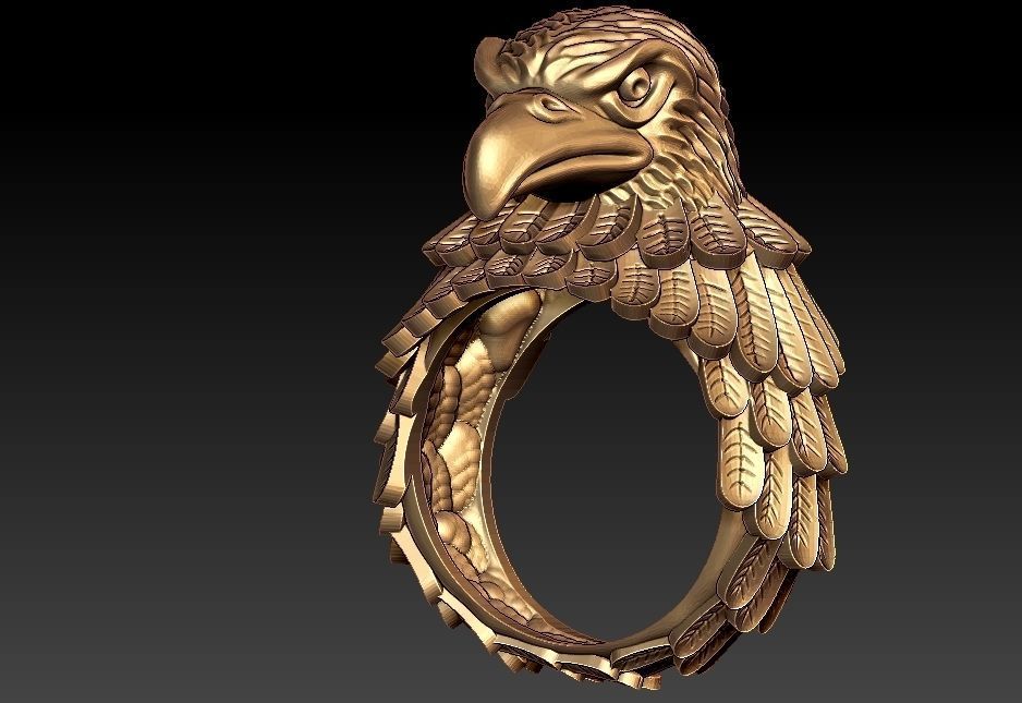 Eagle Ring 3D print model_1