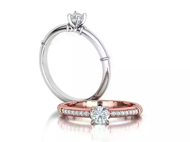 Engagement Ring Promise Ring Solid Ring 3 stone sizes 