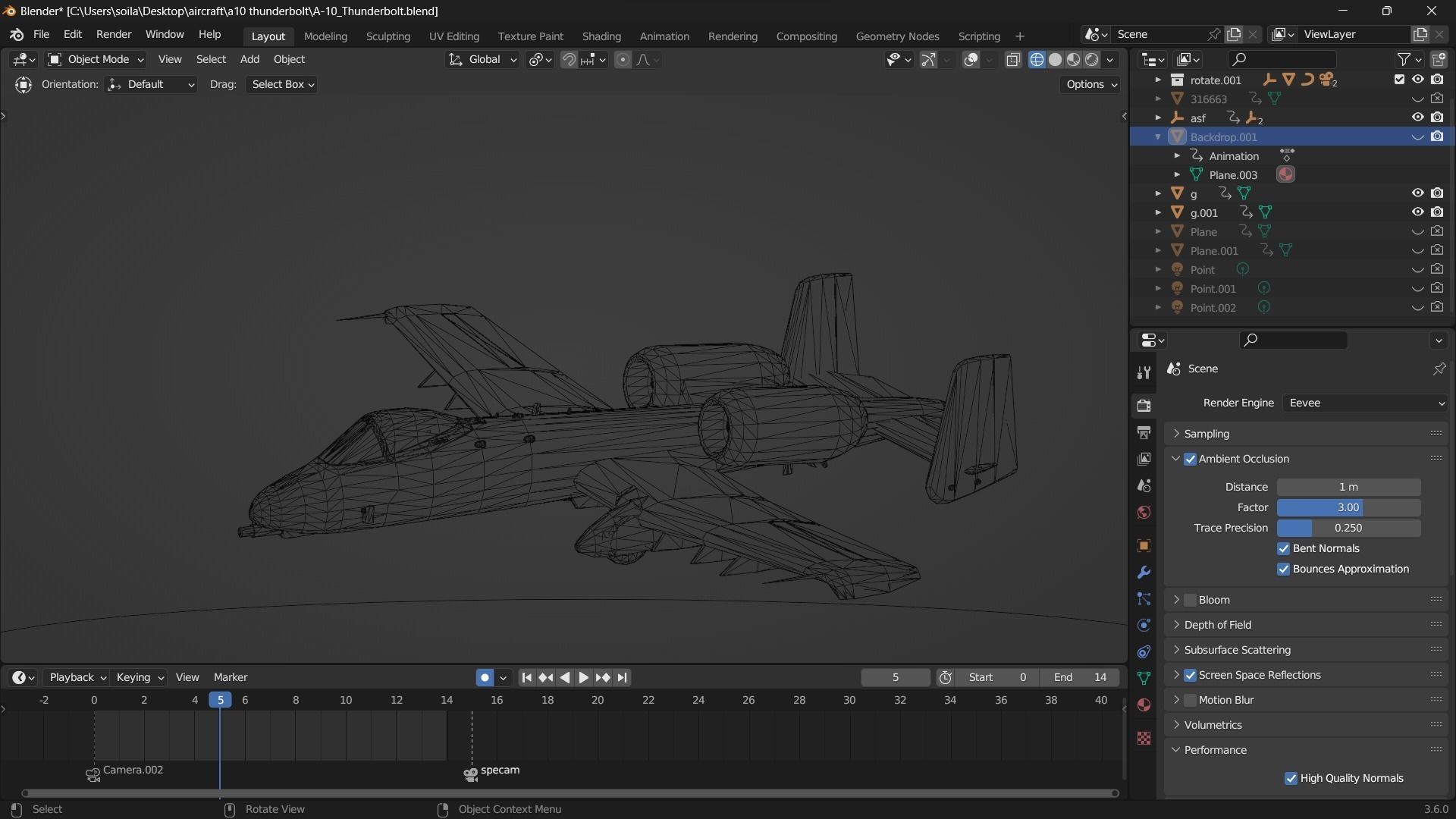 A-10Thunderbolt v2 - fighter jet  Low-poly 3D model_15