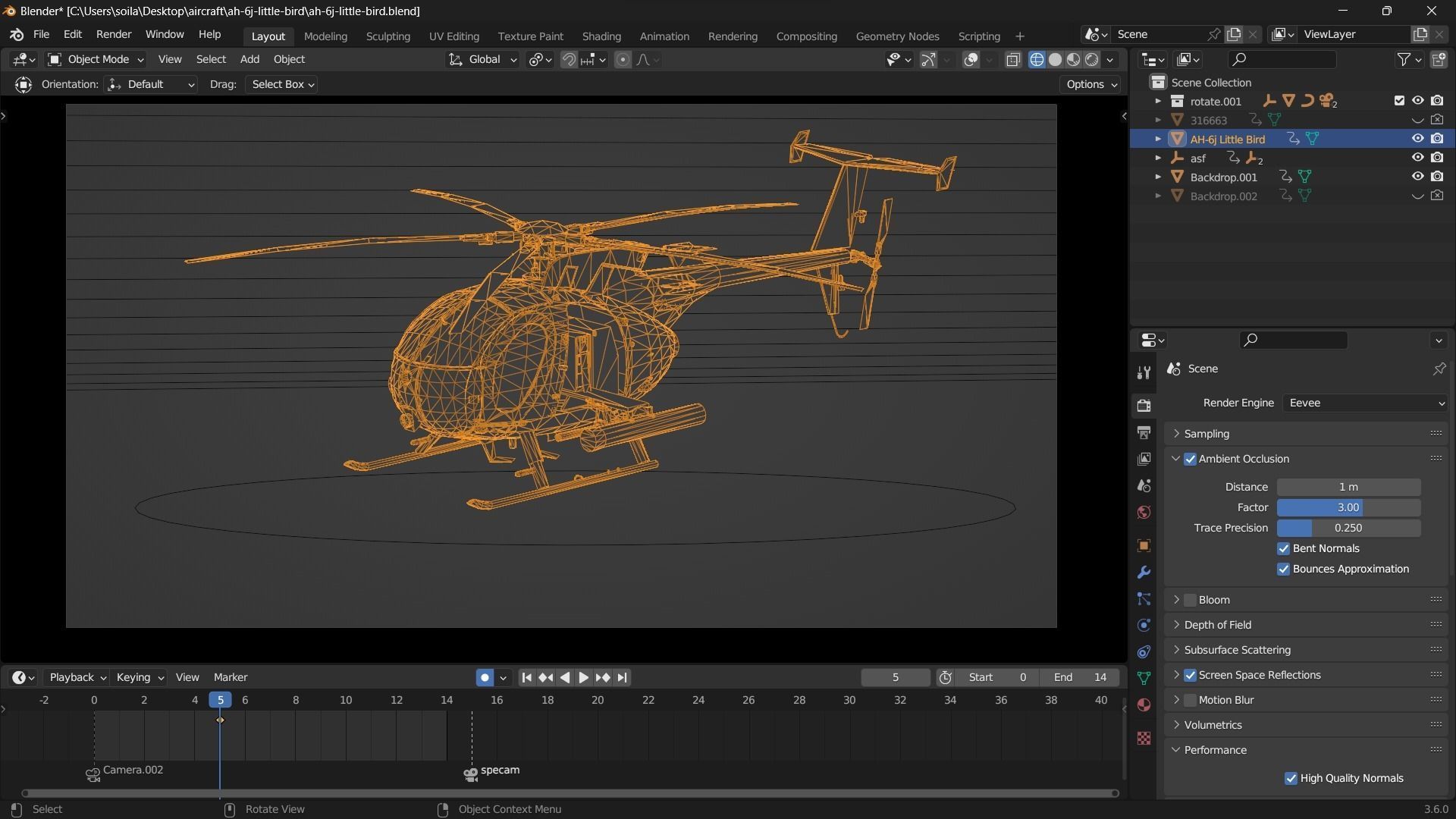 Ah-6j- Helicopter  Low-poly 3D model_15