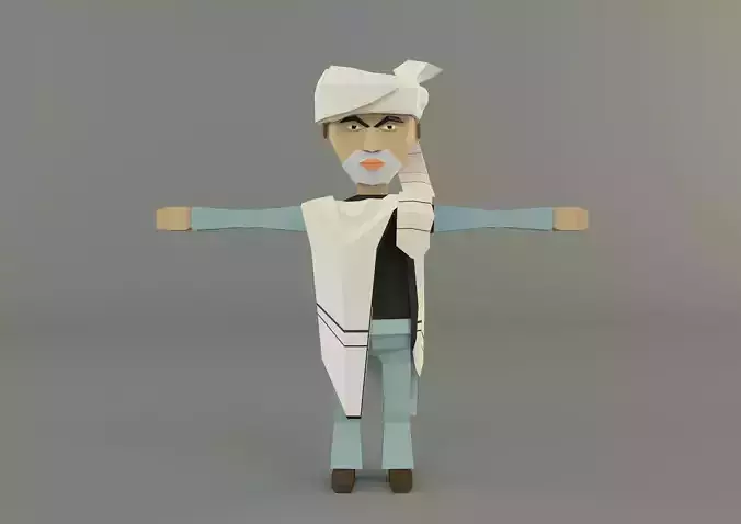 low polygon man 01