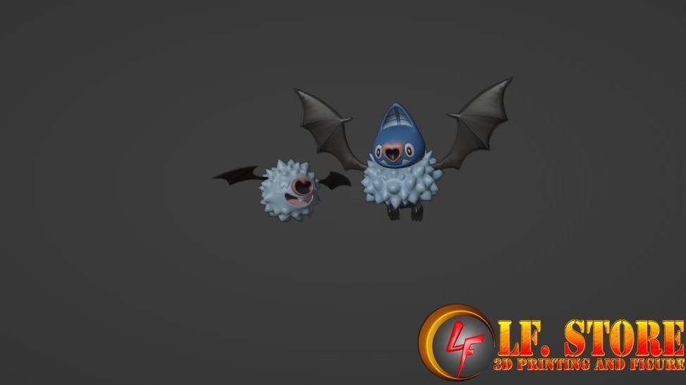 Pokemon Woobat Swoobat 3D model_1