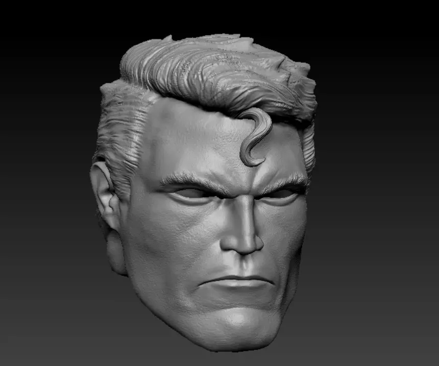 Jim Lee Superman head sculpt for figure 3D print model_0