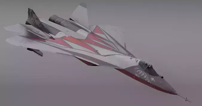 PAC Fighter Jet - Blender Low-poly 3D model
