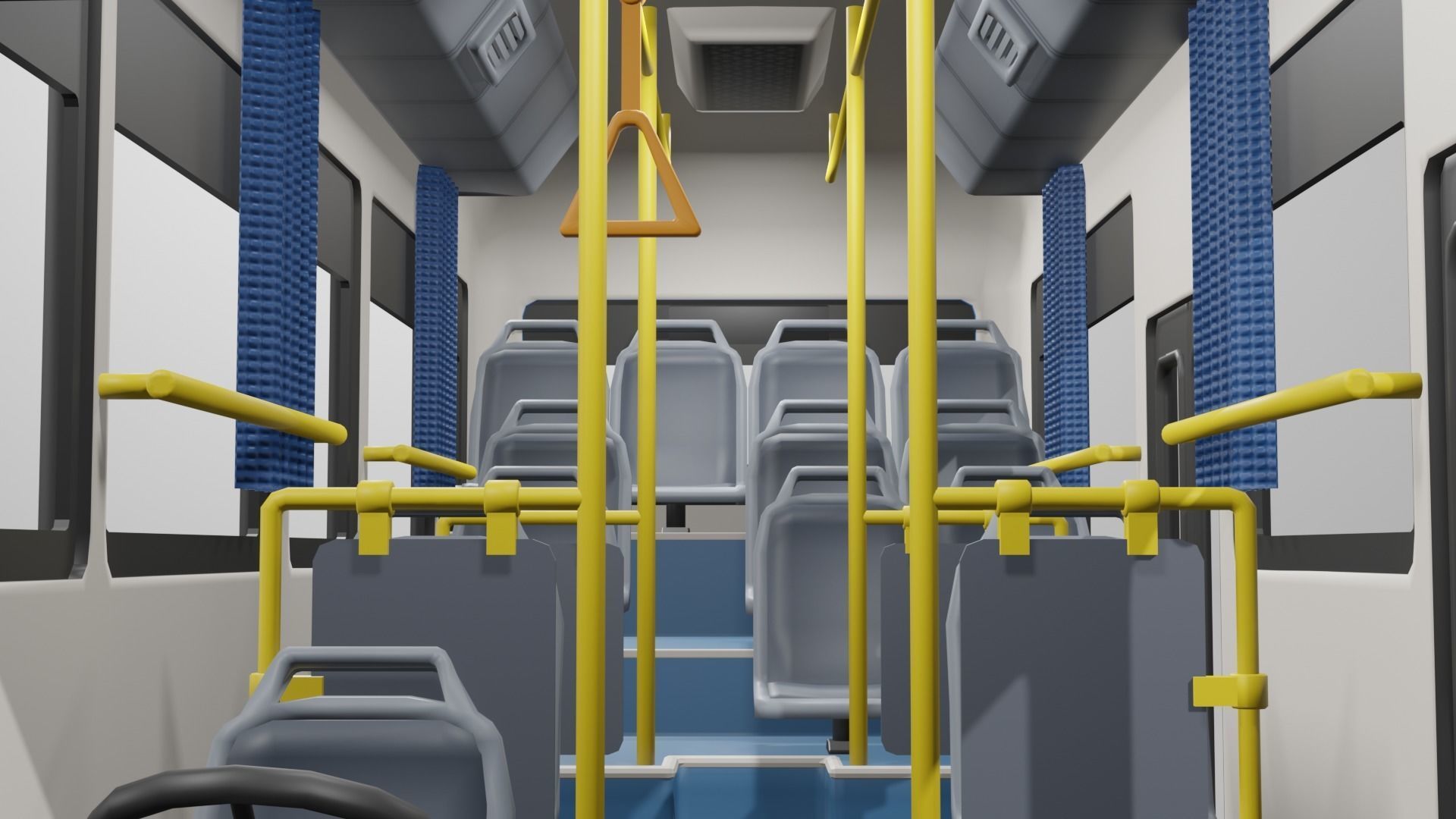 Thai NGV Bus Cartoon 3D model 3D model_9