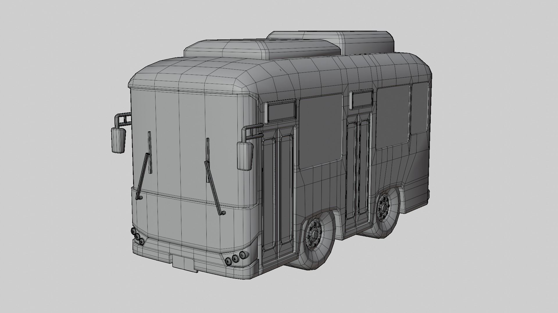 Thai NGV Bus Cartoon 3D model 3D model_1