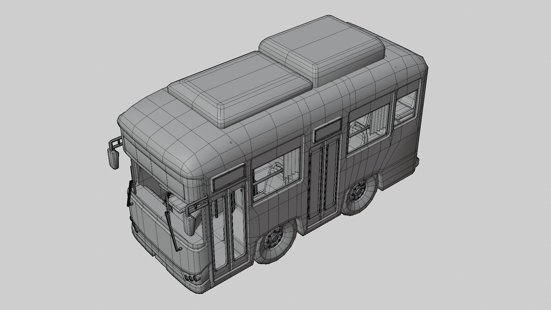 Thai NGV Bus Cartoon 3D model 3D model_12