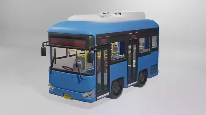Thai NGV Bus Cartoon 3D model