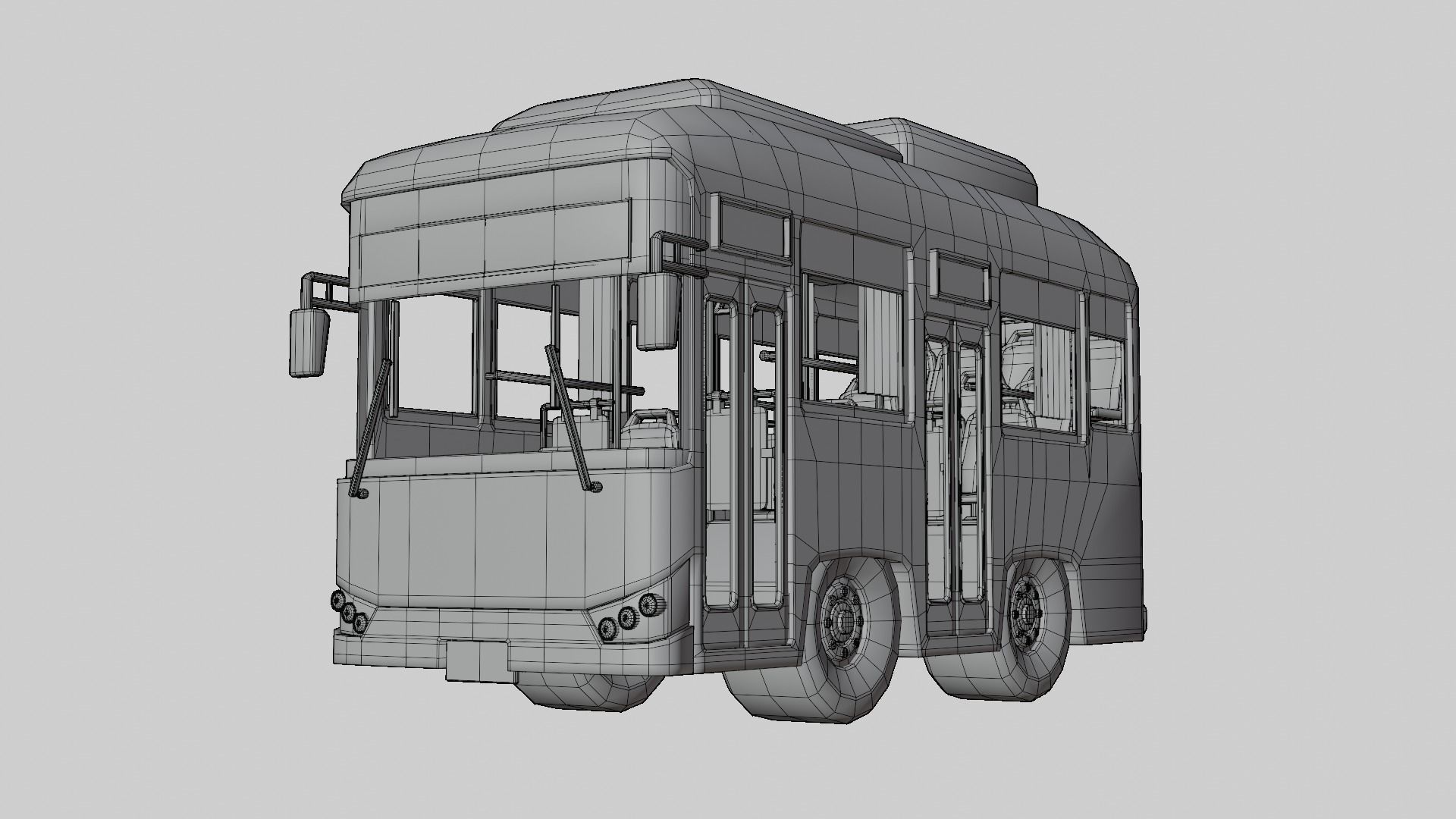 Thai NGV Bus Cartoon 3D model 3D model_5