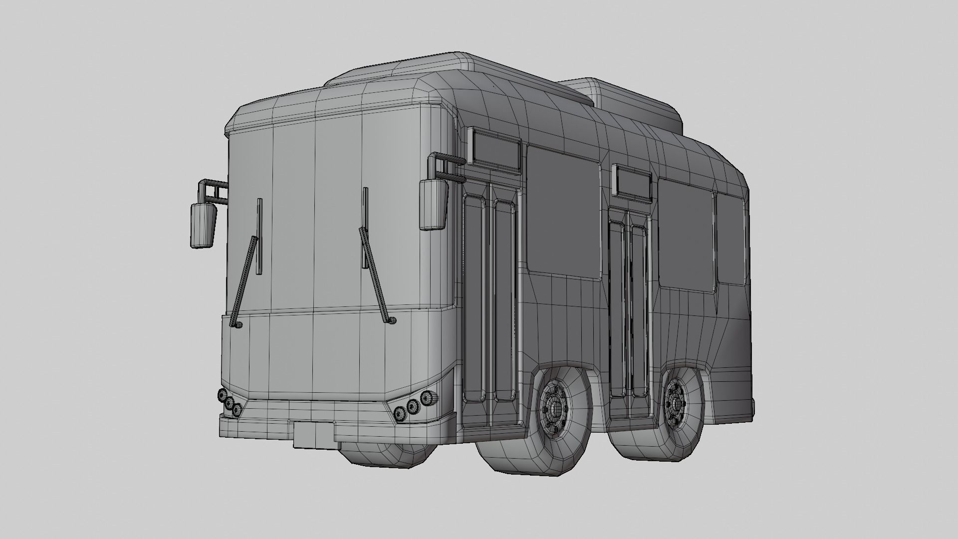 Thai NGV Bus Cartoon 3D model 3D model_4