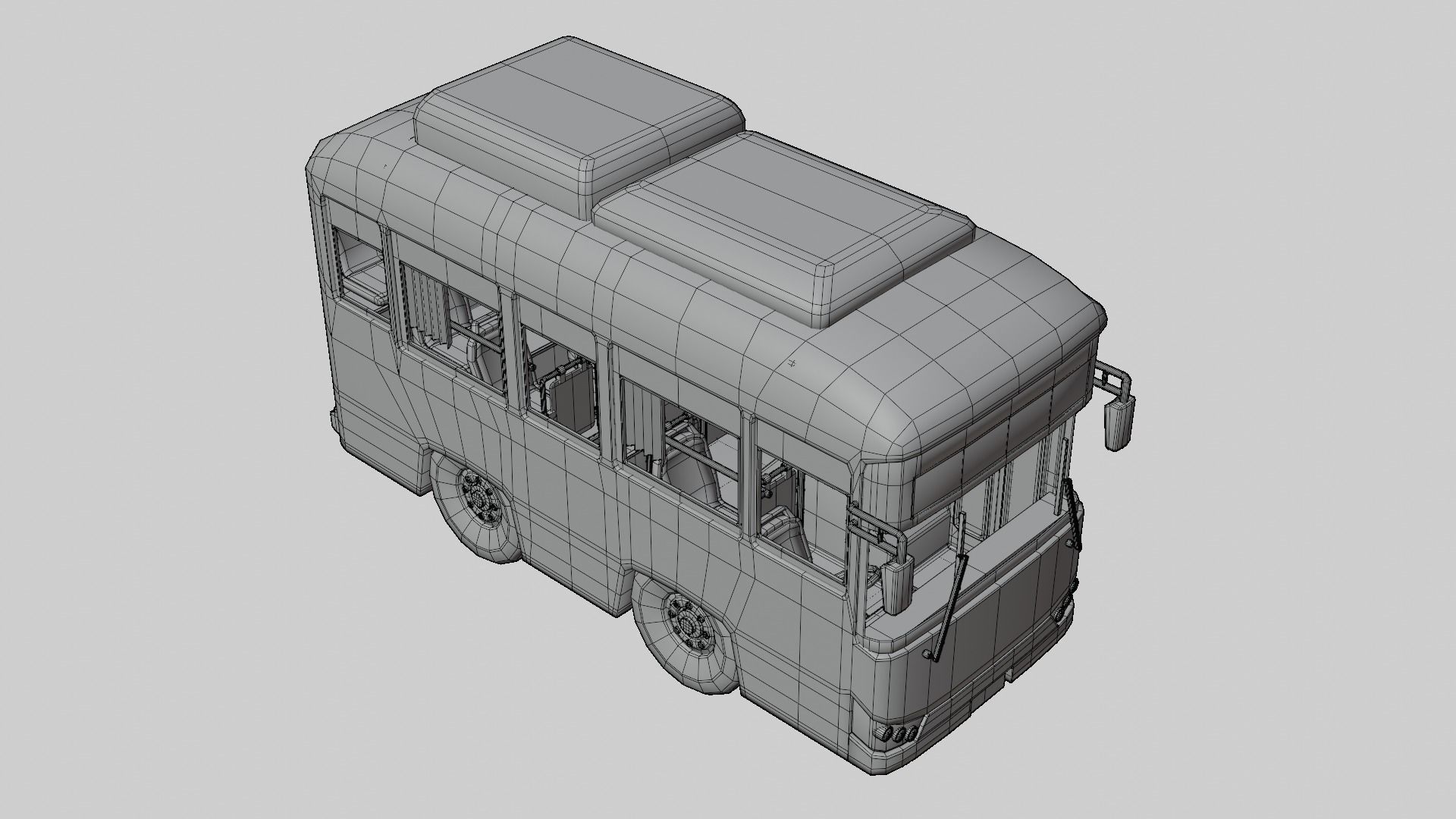 Thai NGV Bus Cartoon 3D model 3D model_15