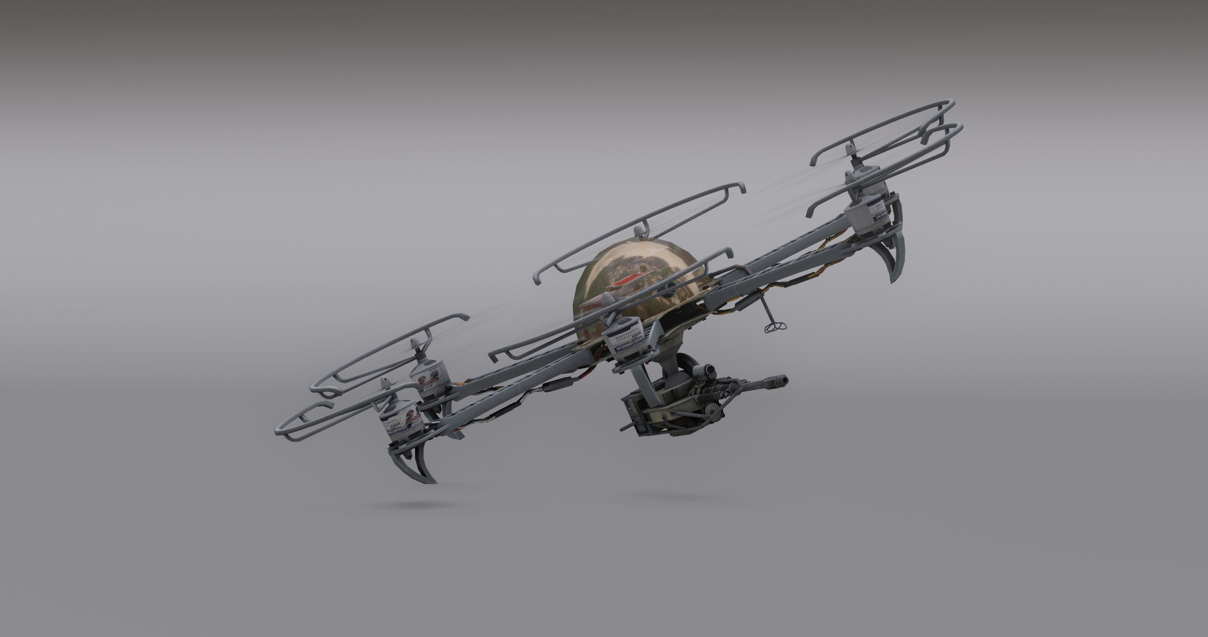 Drone attack - camikaze for blender Low-poly 3D model_11