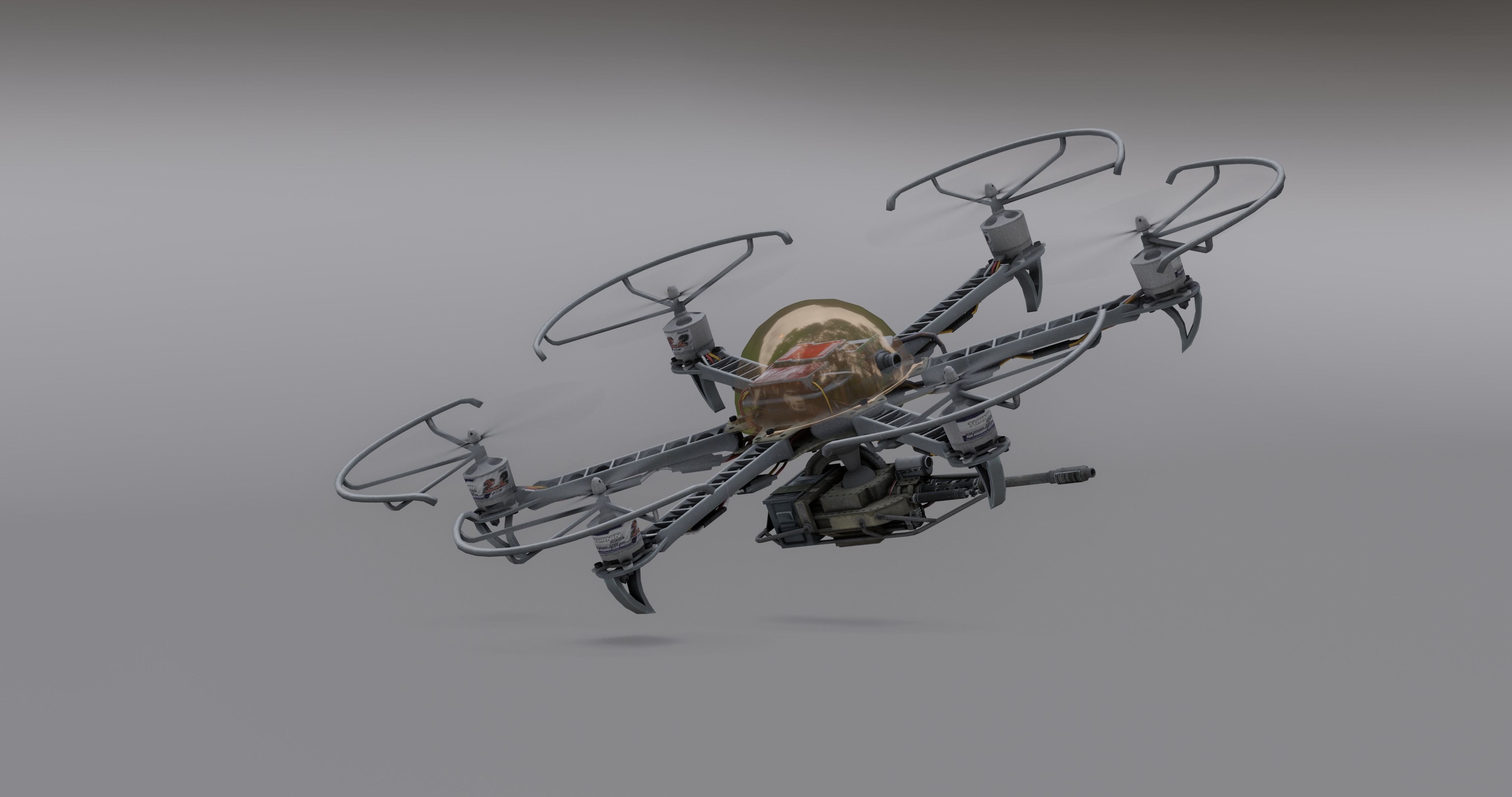 Drone attack - camikaze for blender Low-poly 3D model_12