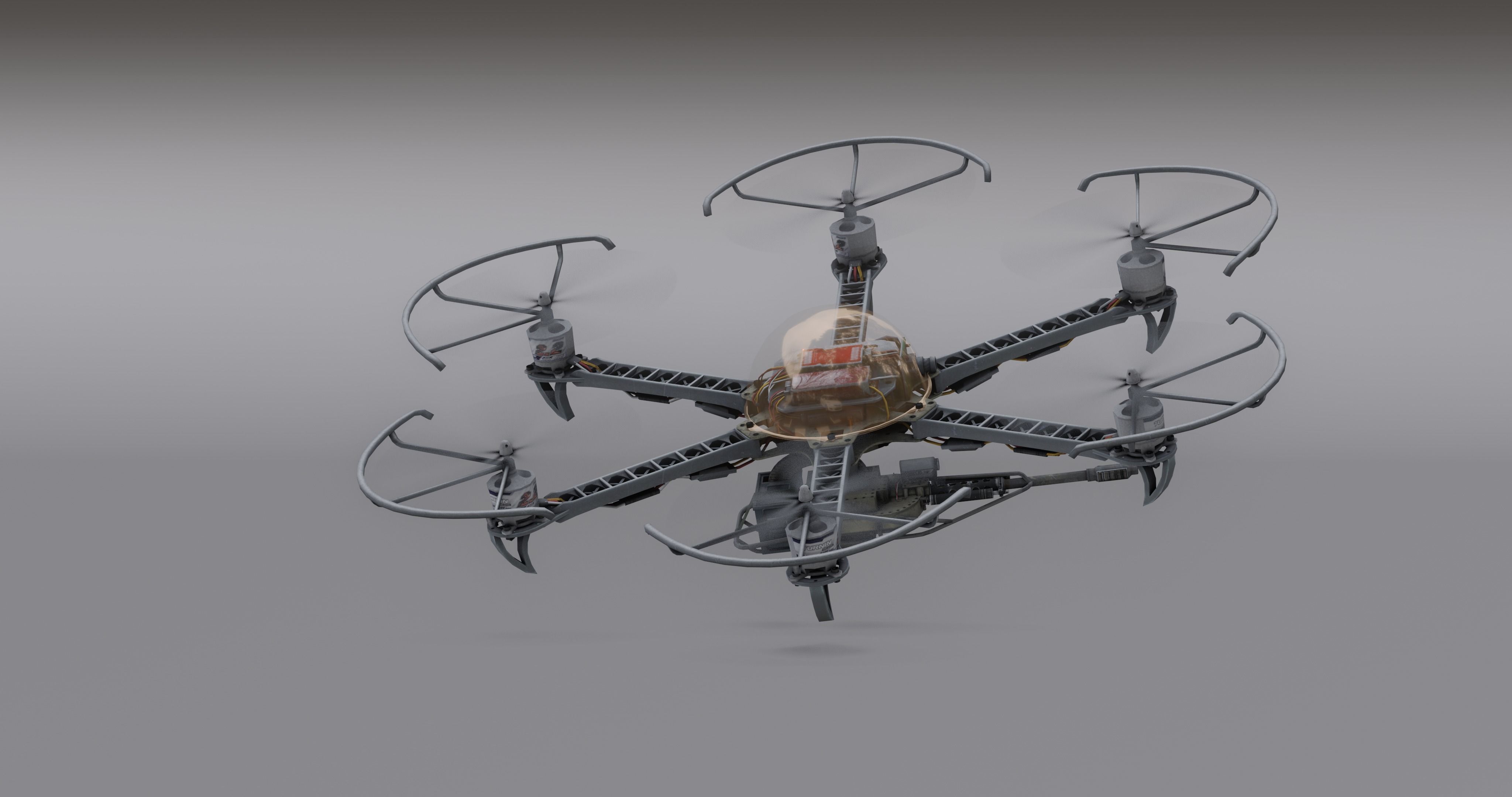 Drone attack - camikaze for blender Low-poly 3D model_14