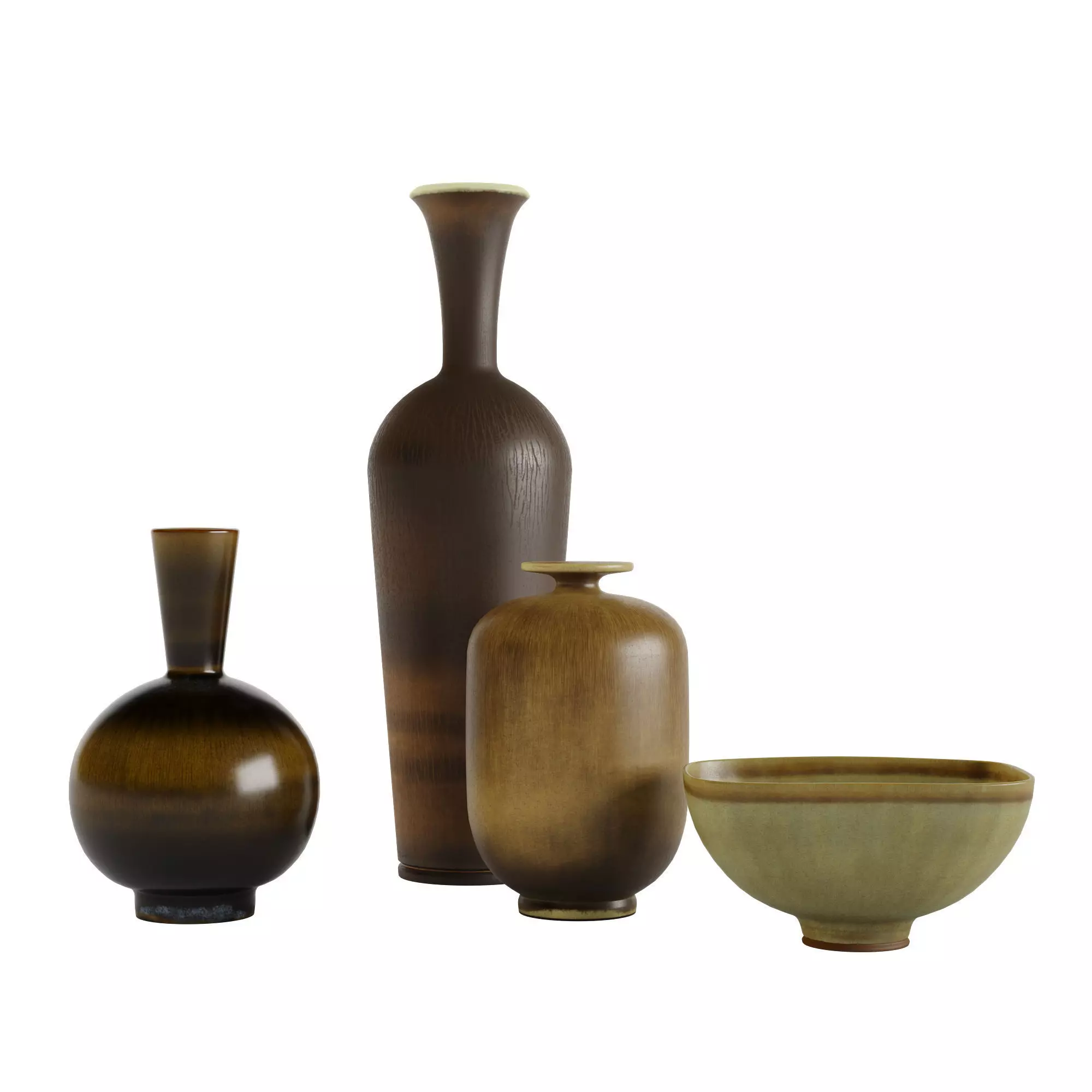 Berndt Friberg- Gustavsberg - Collection of four vases 3D model