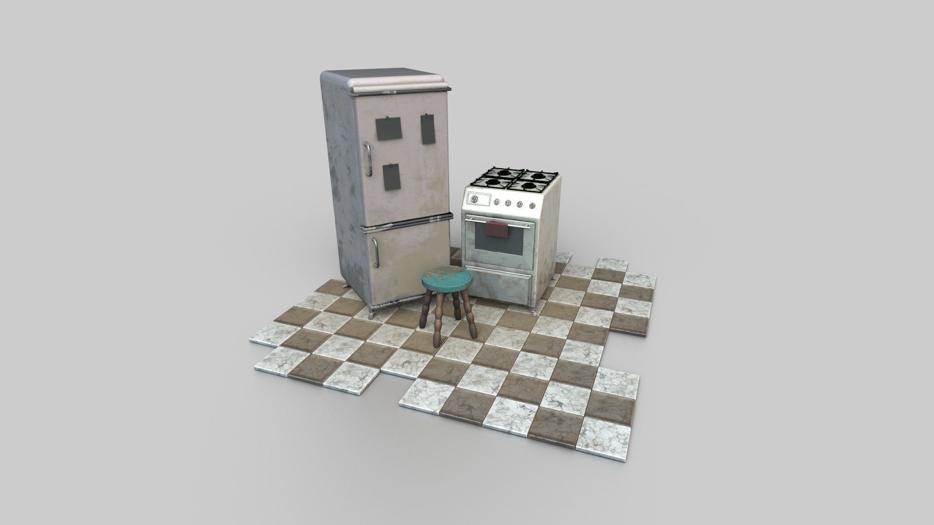 Fridge Game Prop 3D model_2
