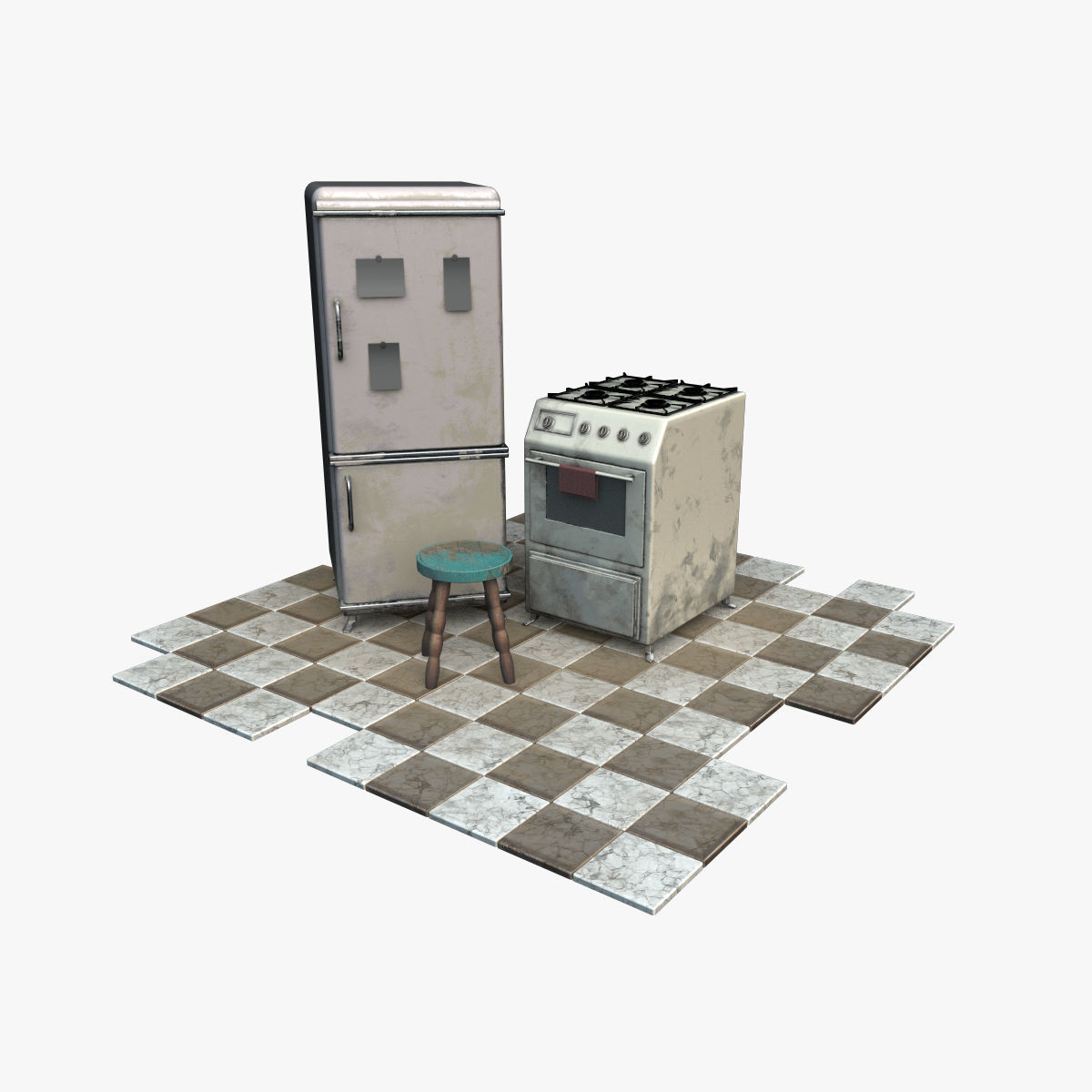 Fridge Game Prop 3D model_5