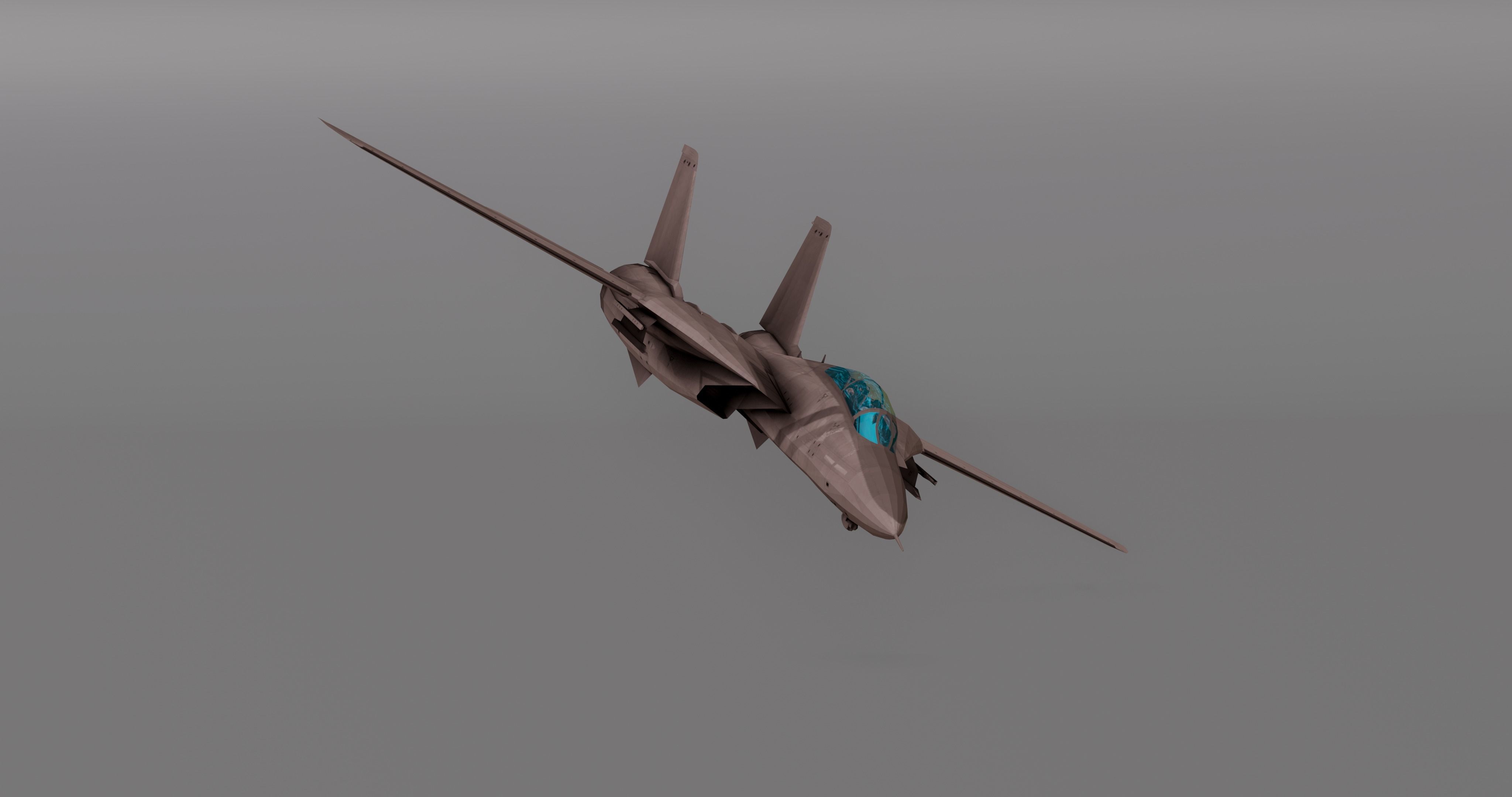 Saphire F15 - Fighter JET Low-poly 3D model_4