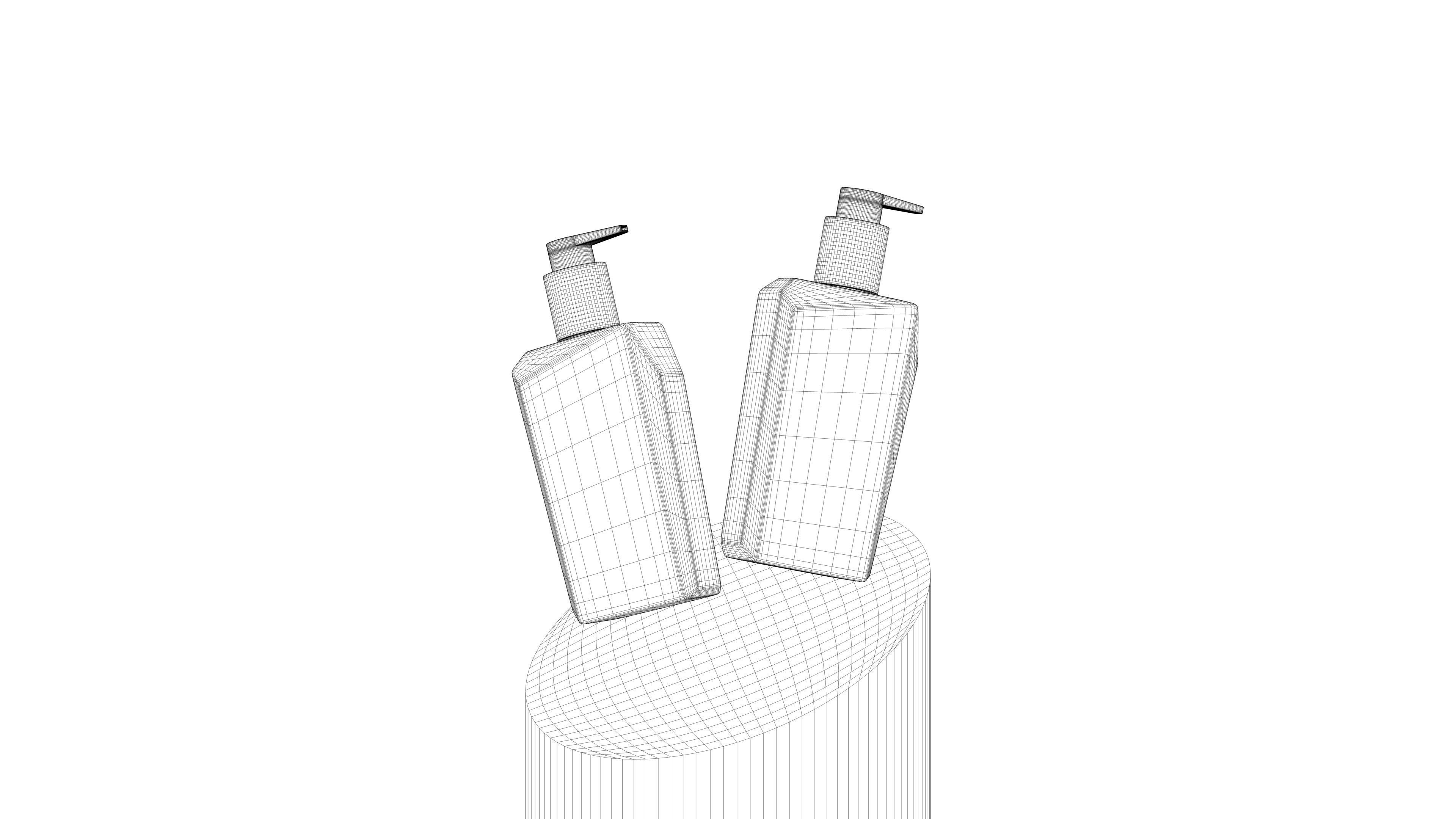 Cosmetic Container Low-poly 3D model_12