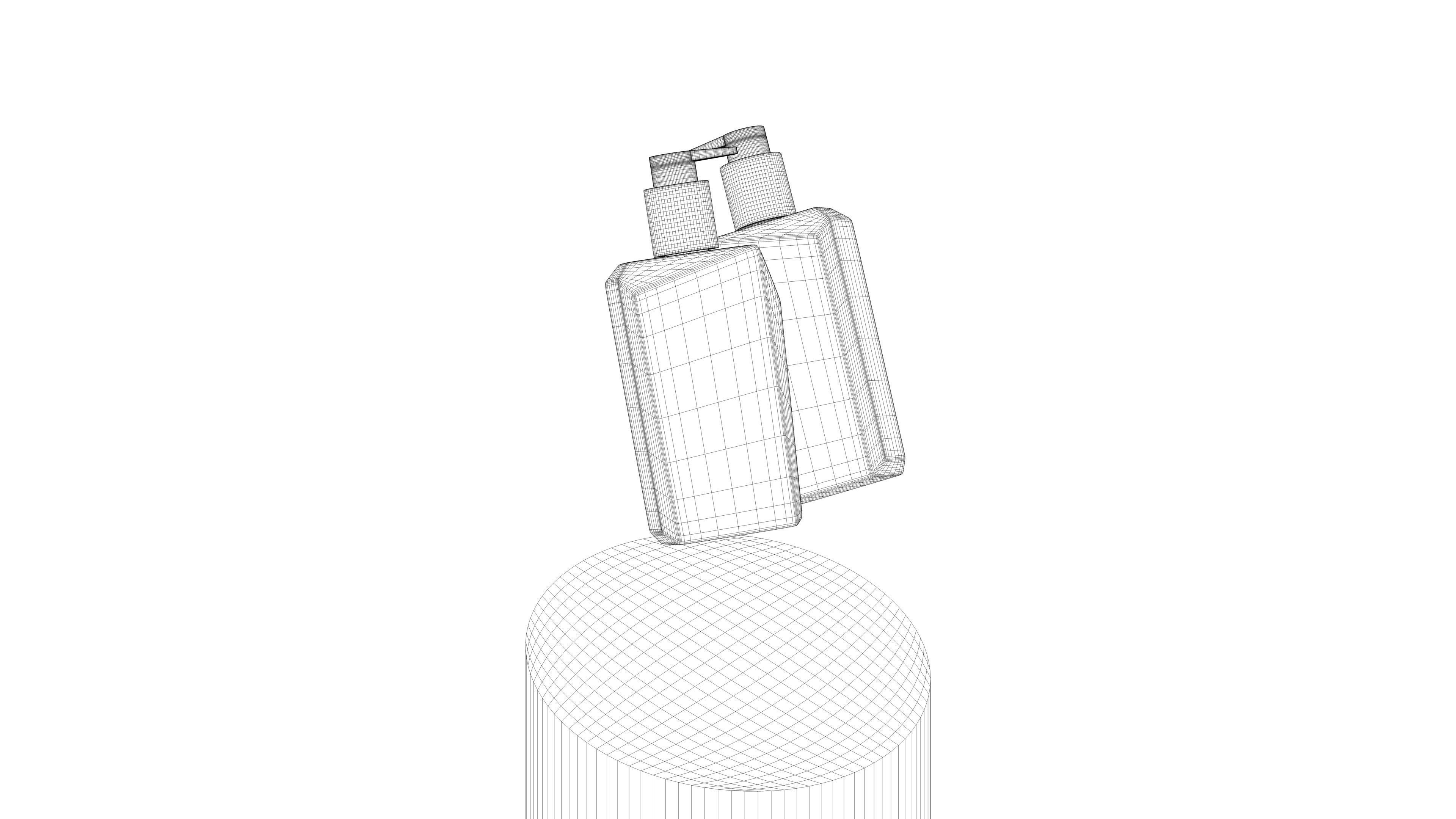 Cosmetic Container Low-poly 3D model_9