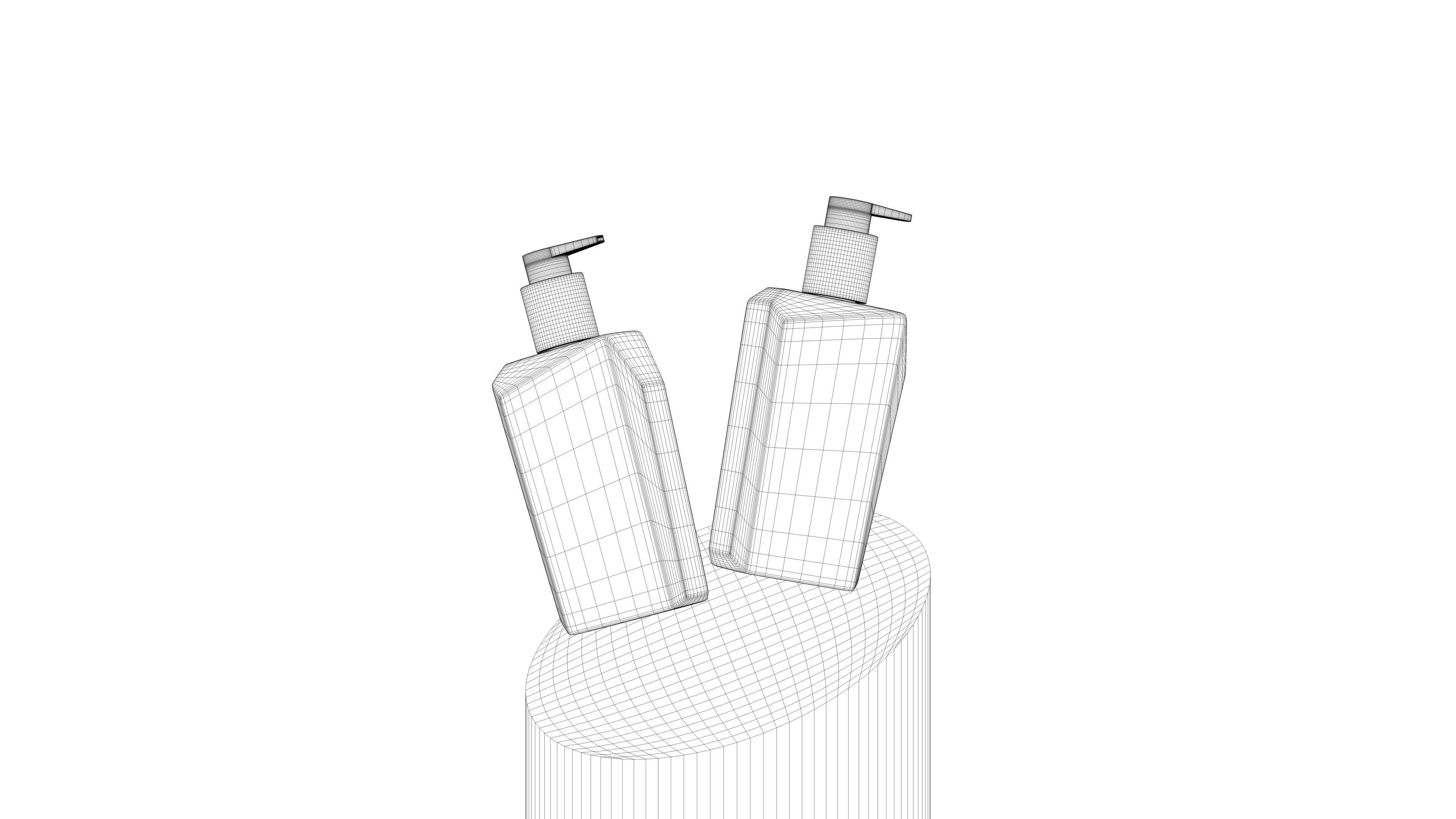Cosmetic Container Low-poly 3D model_13
