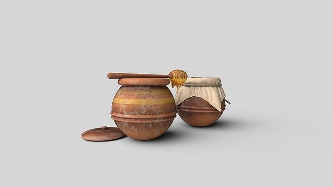 honey vessel 3D model 4