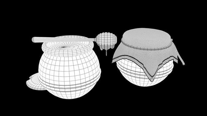 honey vessel 3D model 7