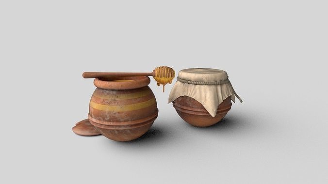 honey vessel 3D model 2