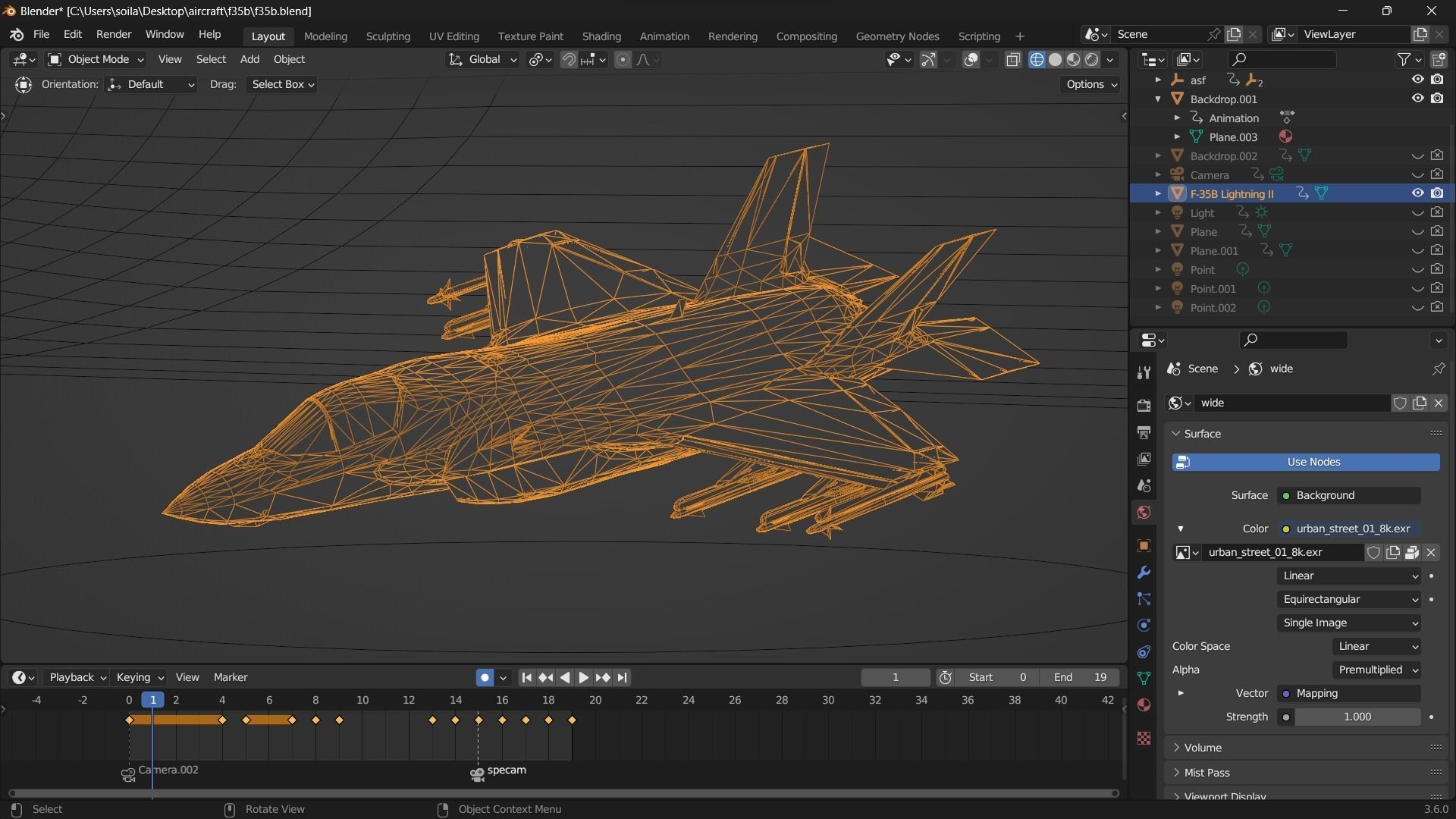 F35 -Bomber Fighter Jet Low-poly 3D model_20