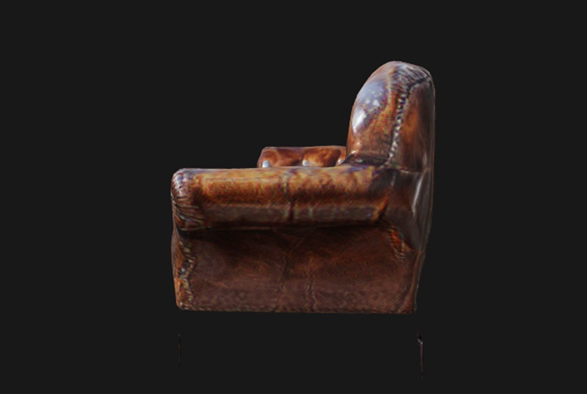 Medieval old sofa 3D model_1