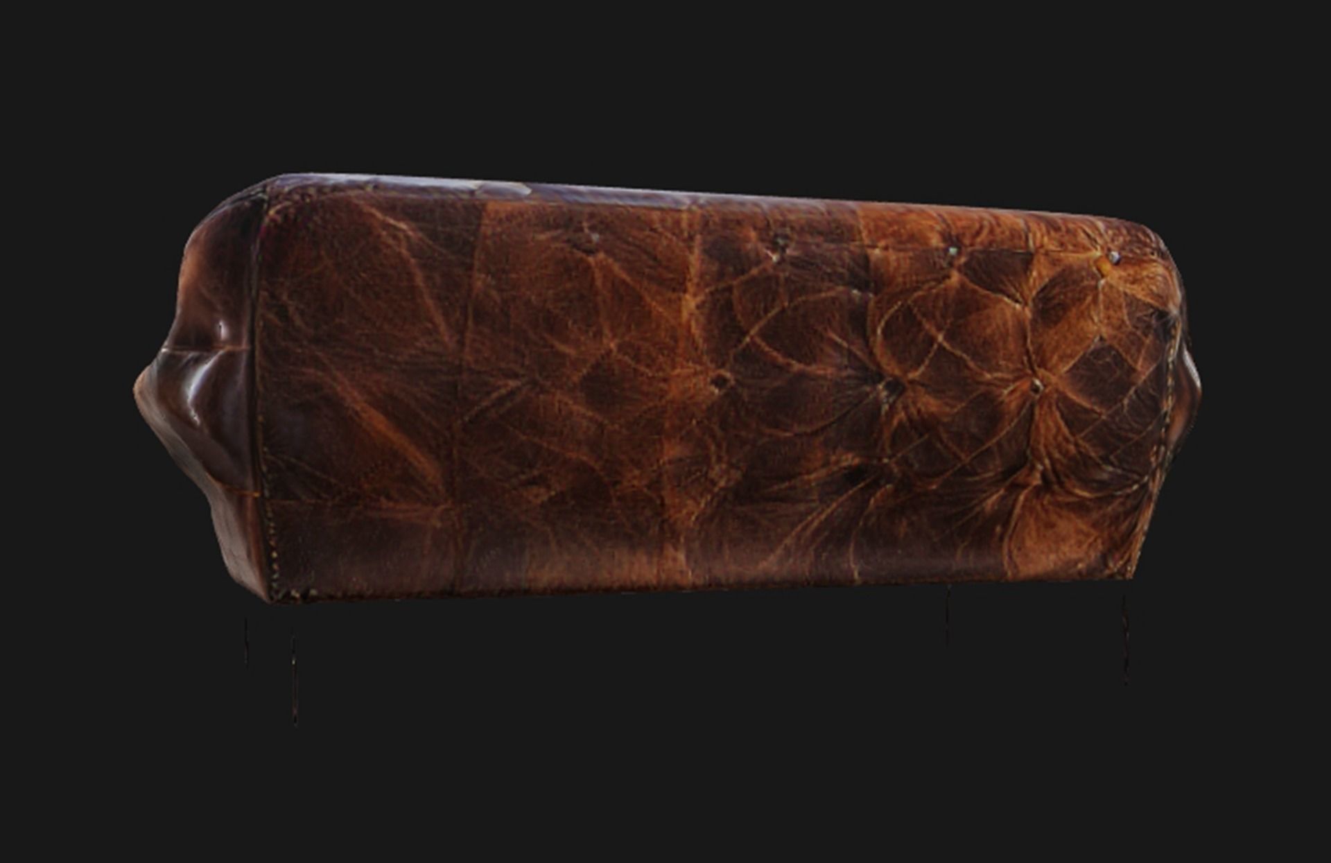 Medieval old sofa 3D model_2
