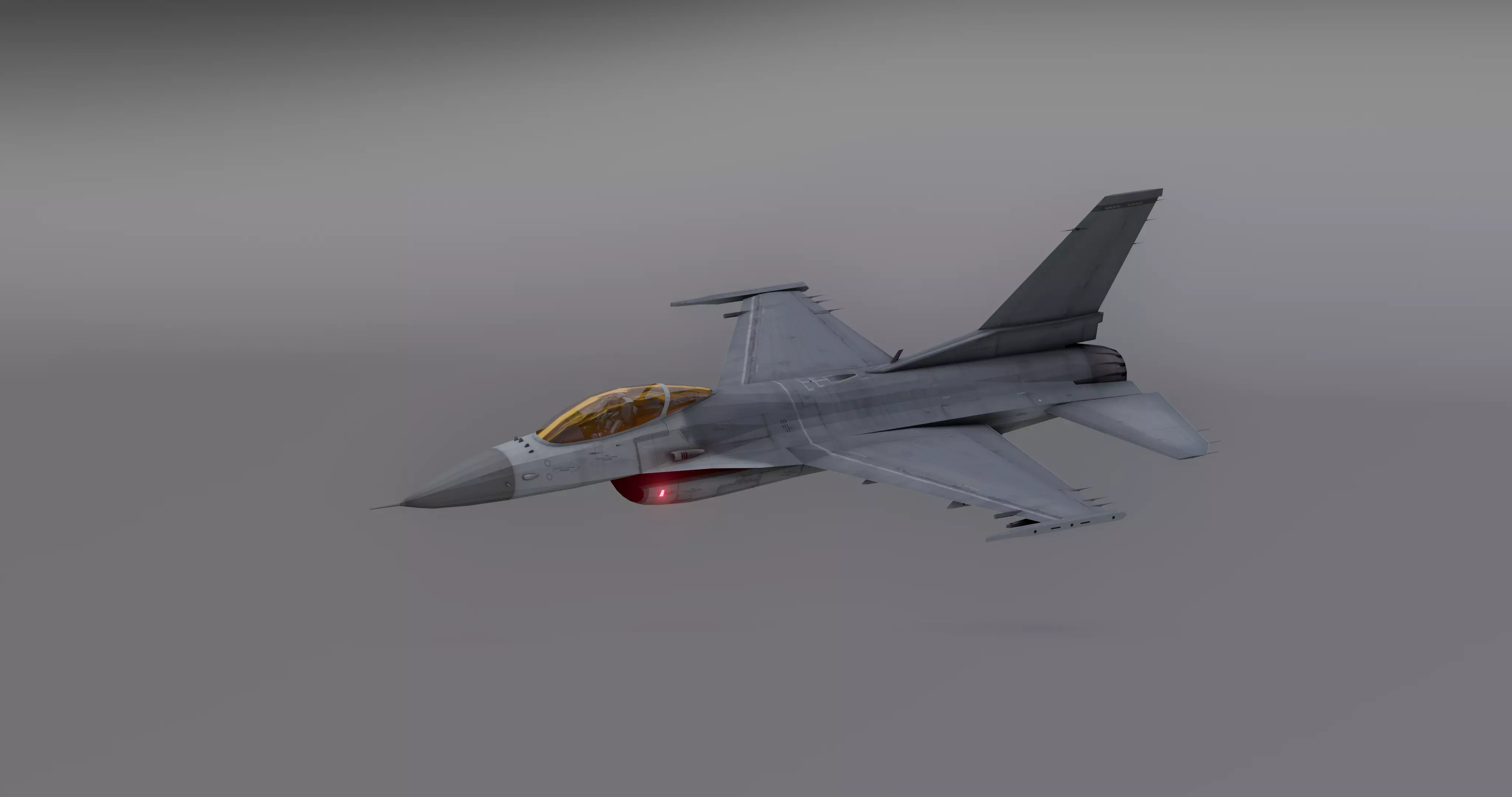 F16 - Falcon Fighter Jet Low-poly 3D model_0