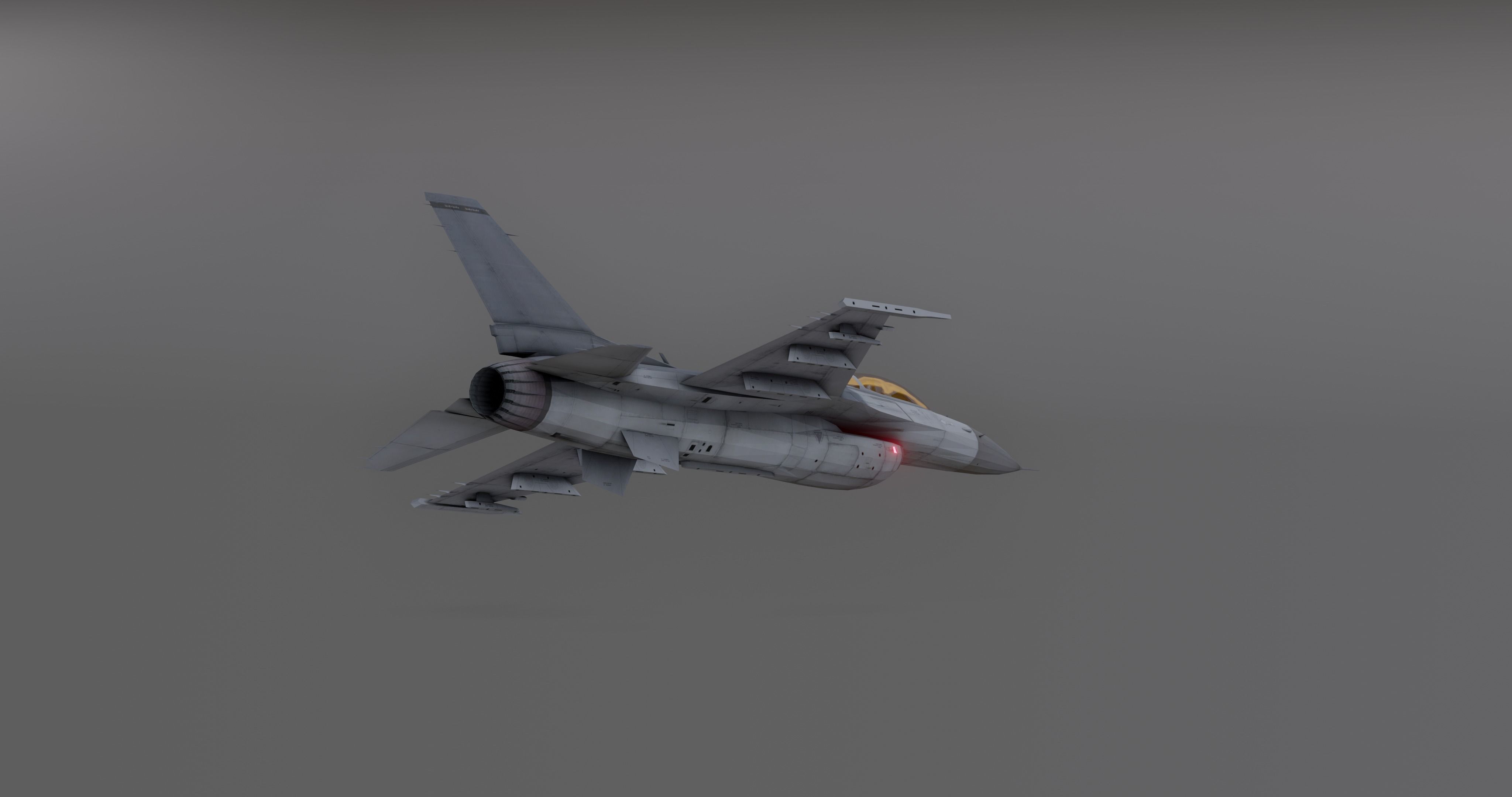 F16 - Falcon Fighter Jet Low-poly 3D model_8