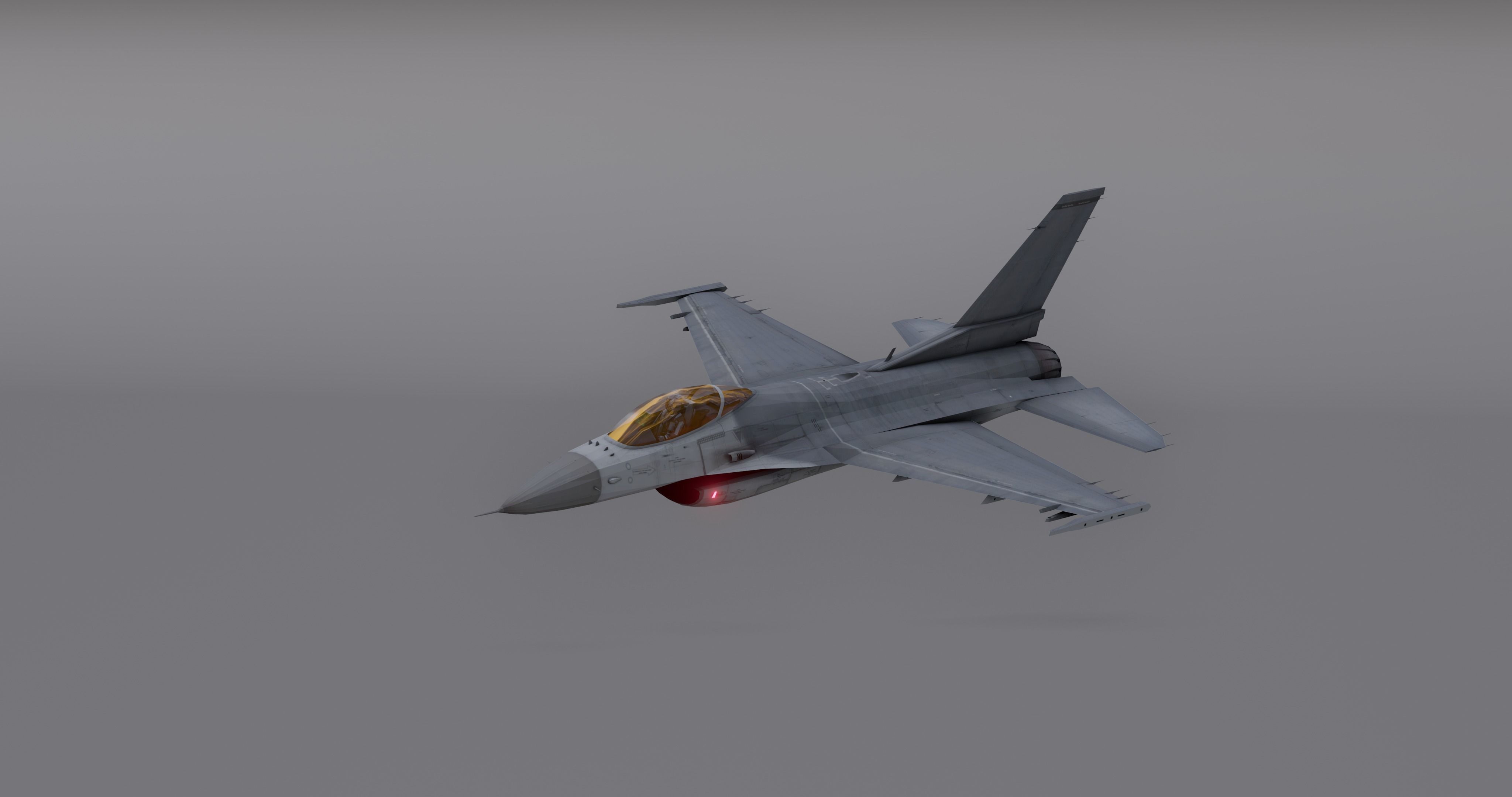 F16 - Falcon Fighter Jet Low-poly 3D model_2
