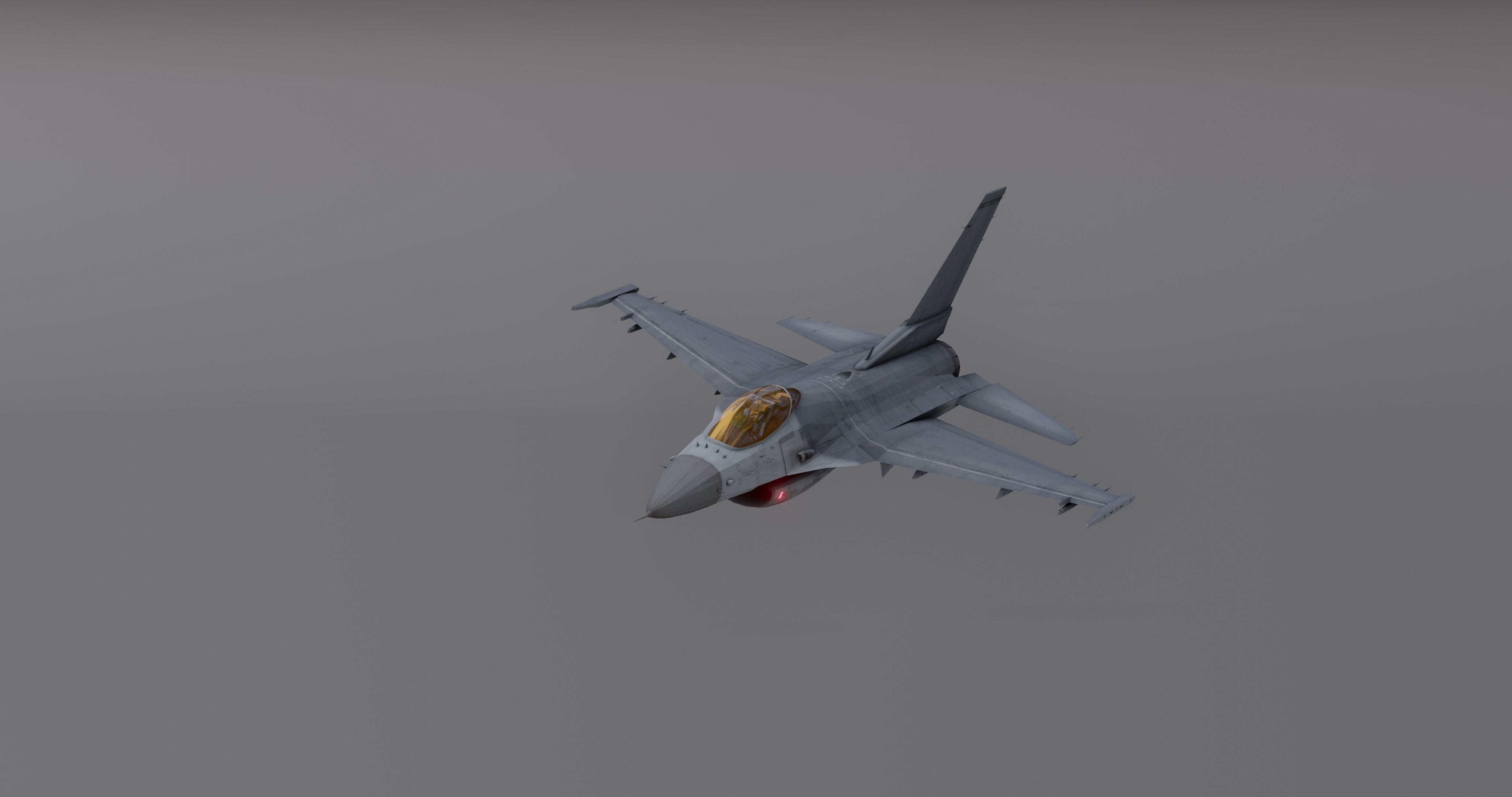 F16 - Falcon Fighter Jet Low-poly 3D model_3