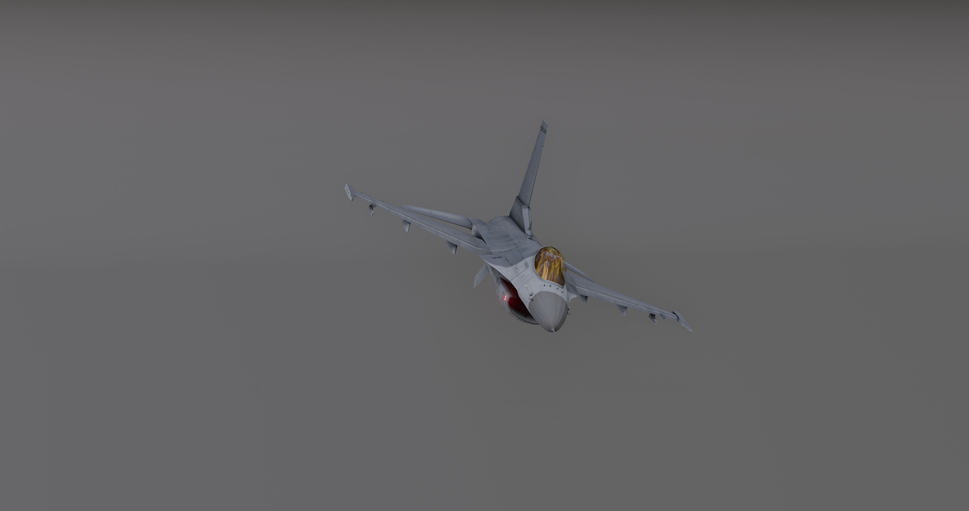 F16 - Falcon Fighter Jet Low-poly 3D model_4