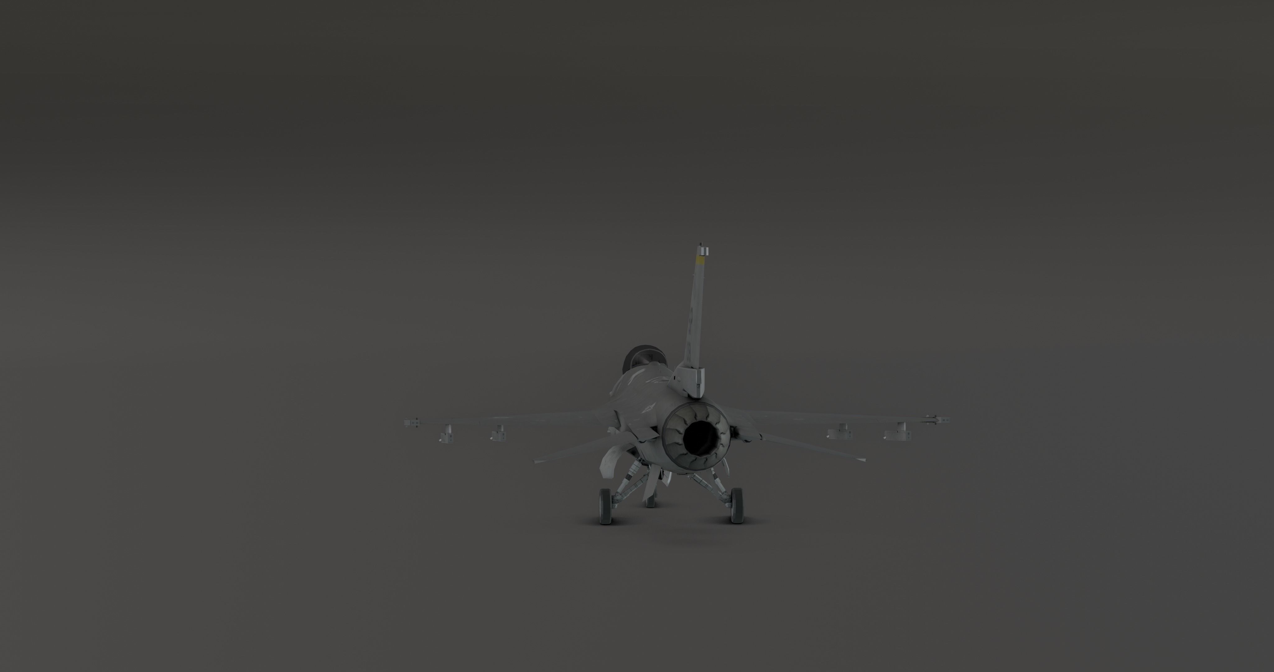 F16 - Original Fighter Jet  Low-poly 3D model_9