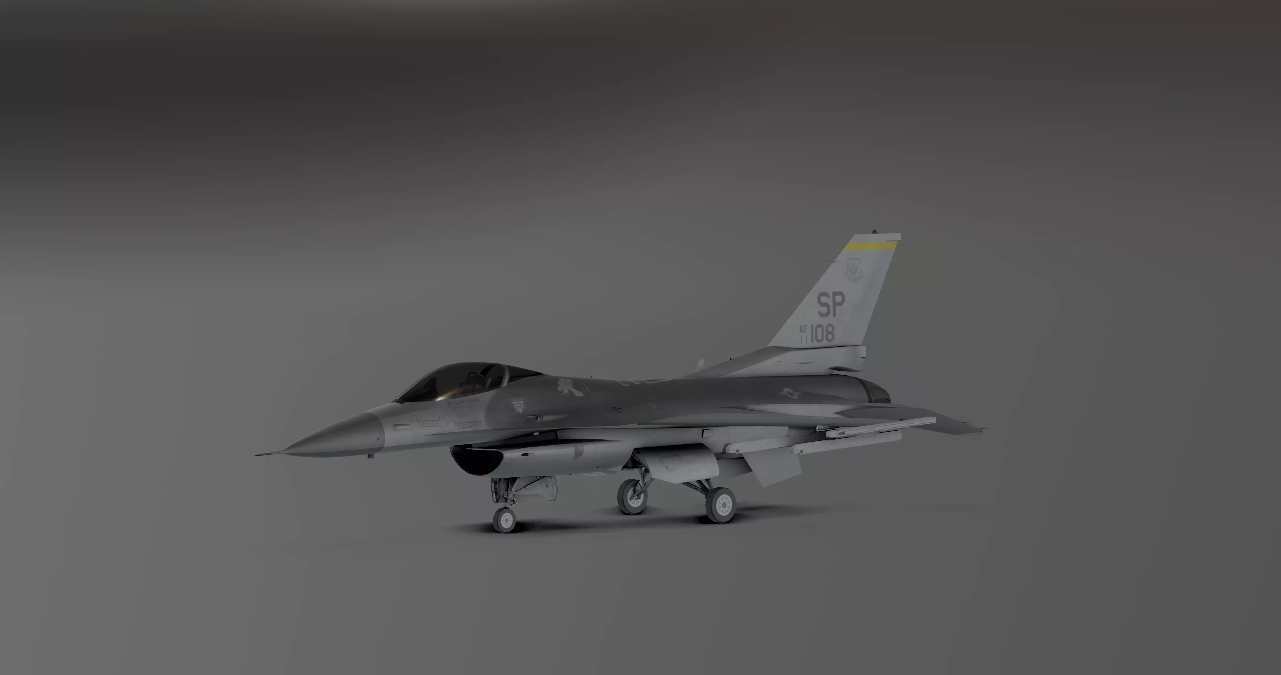 F16 - Original Fighter Jet  Low-poly 3D model_0
