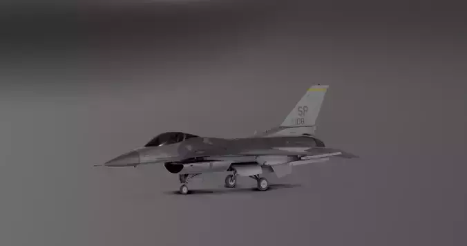 F16 - Original Fighter Jet  Low-poly 3D model F16 - Original Fighter Jet  Low-poly 3D model