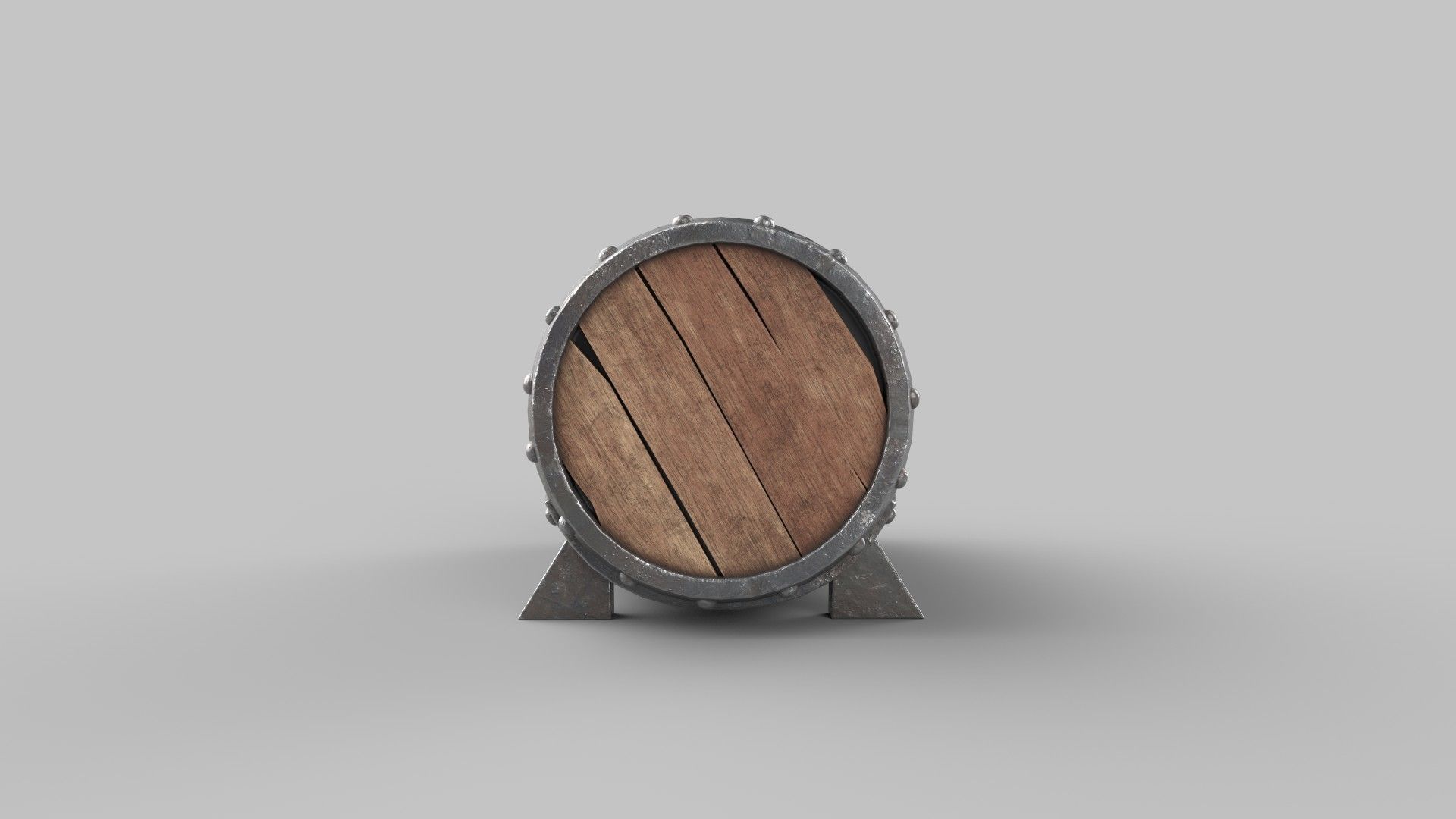 Stylized Barrel 3D model_3