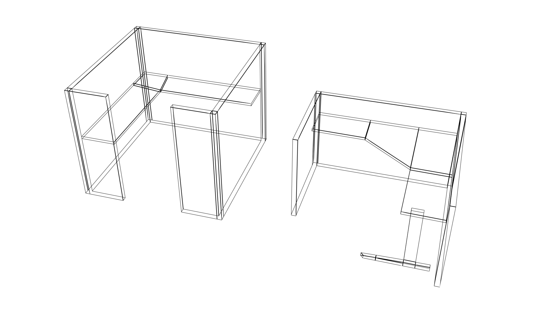 Cubicles Office Low Poly Free low-poly 3D model_4