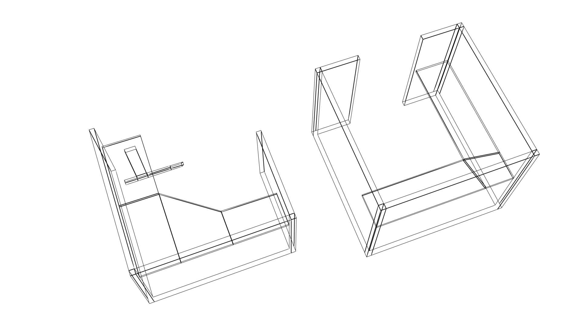 Cubicles Office Low Poly Free low-poly 3D model_5