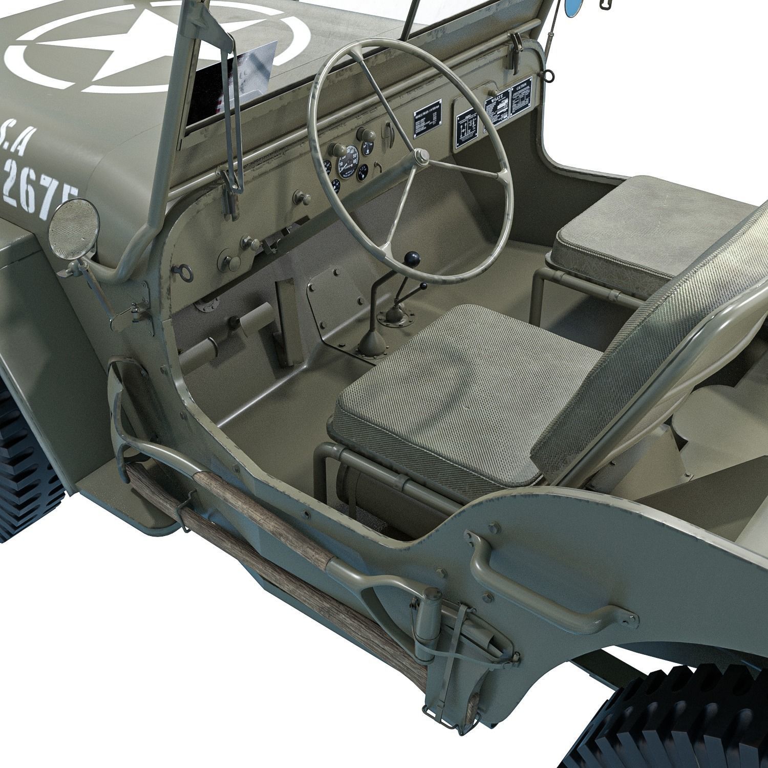 Jeep Willys MP 1942 3D model_2