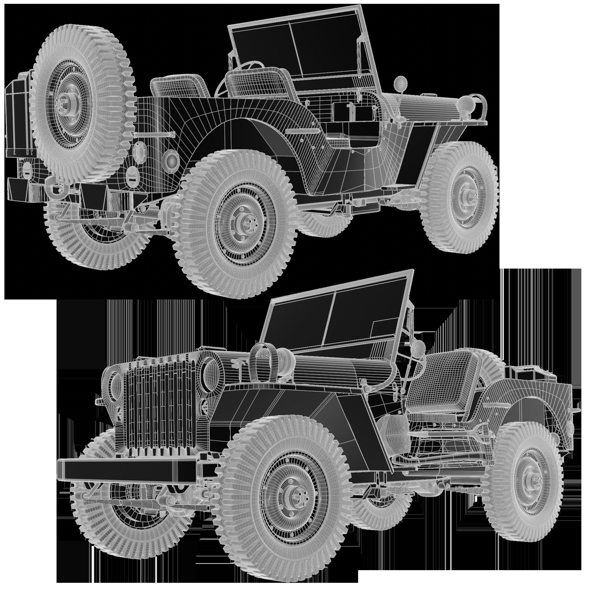 Jeep Willys MP 1942 3D model_6