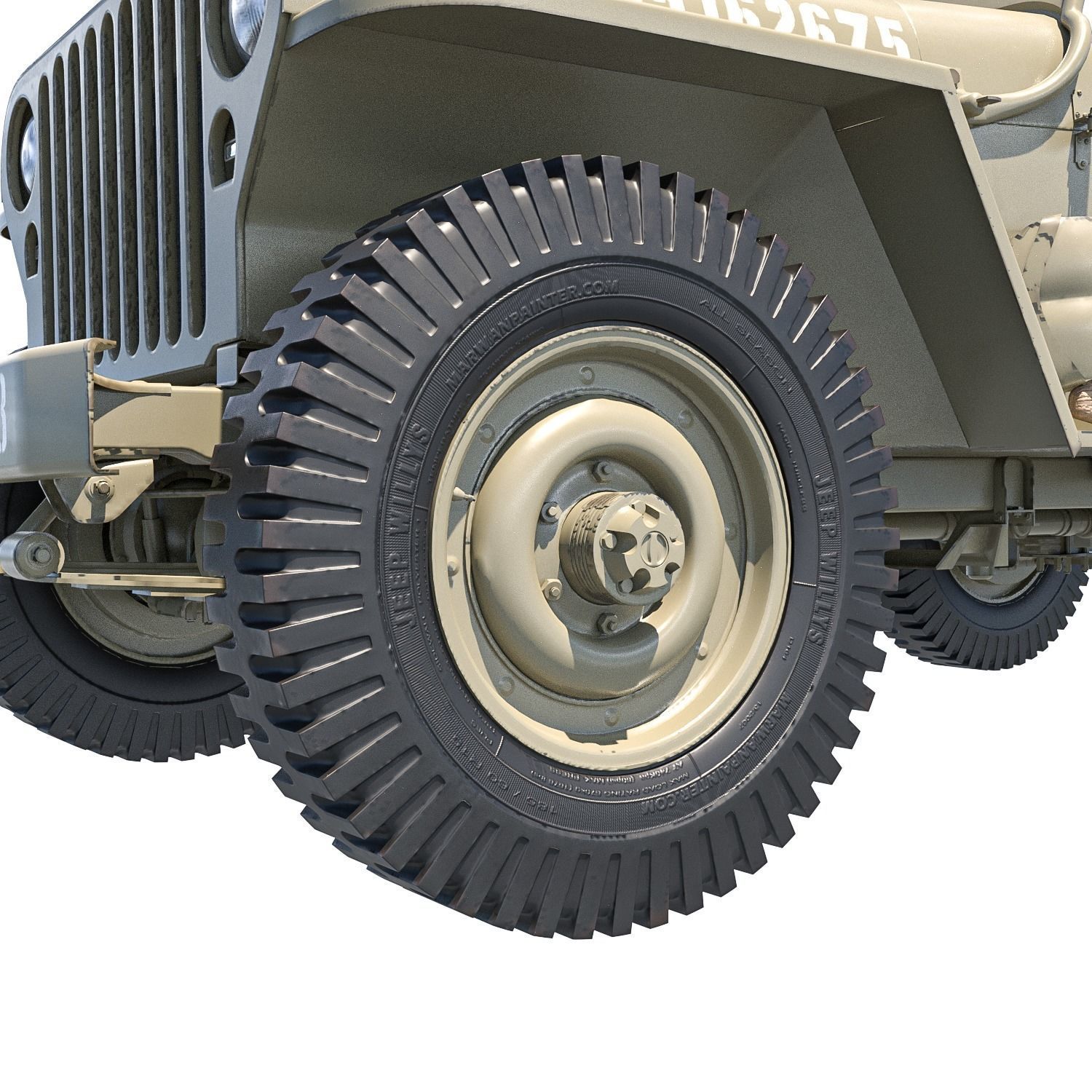 Jeep Willys MP 1942 3D model_5