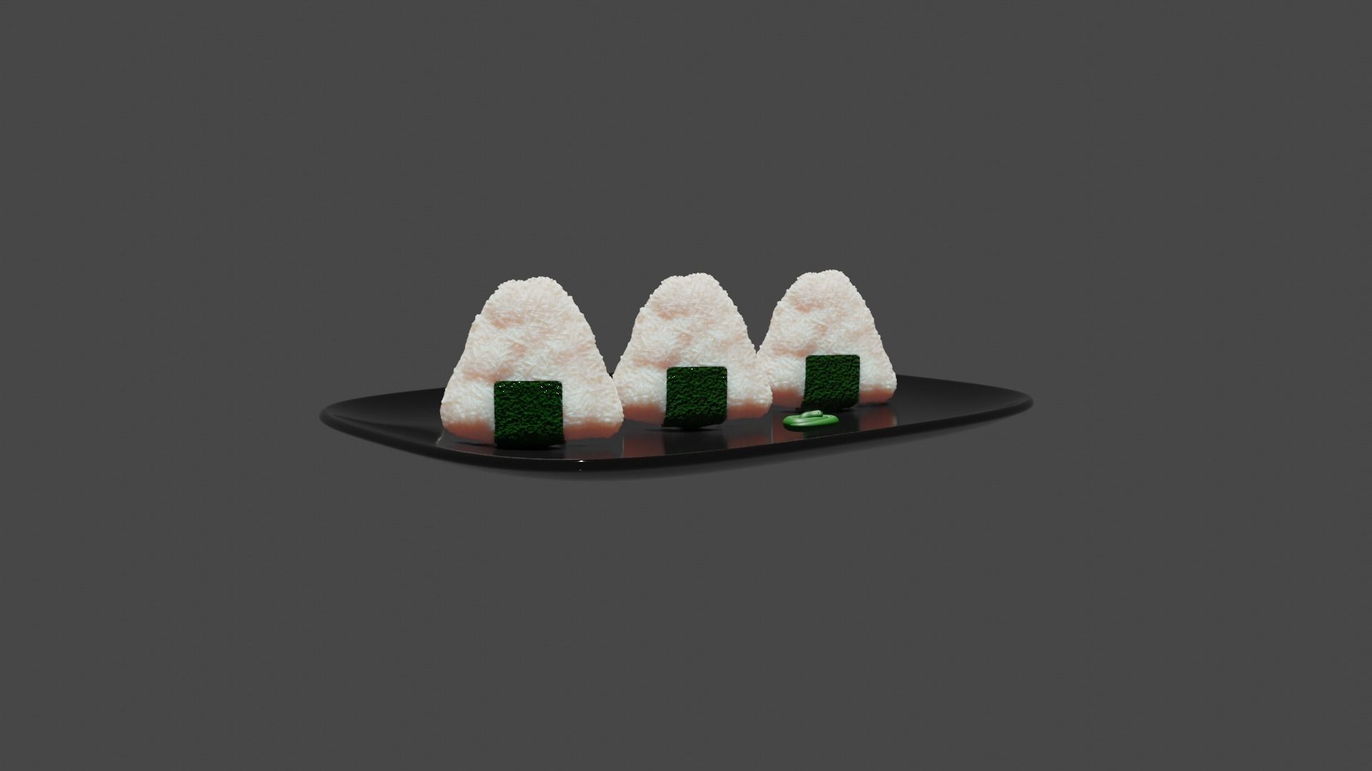 Onigiri Free low-poly 3D model_1